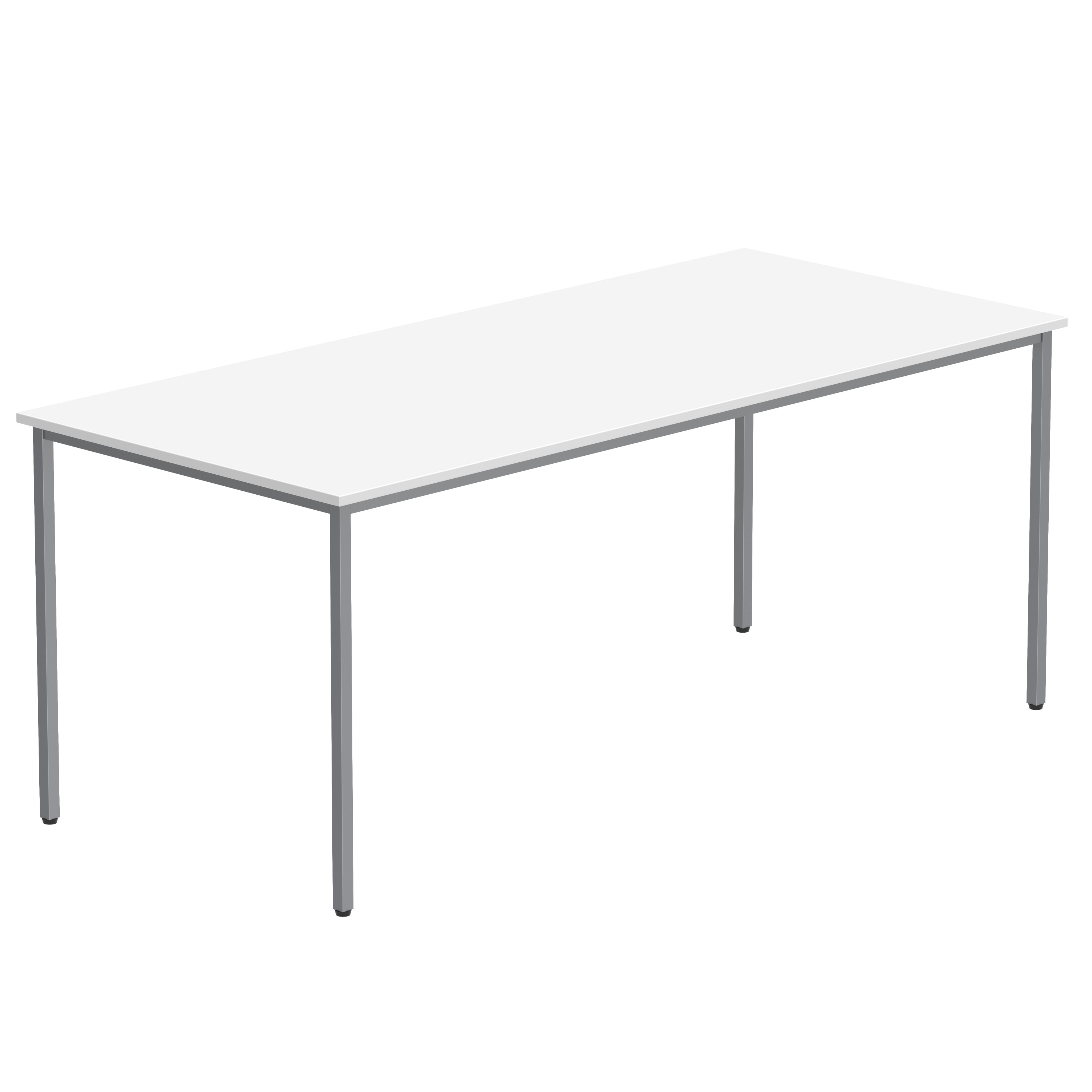 Office Rectangular Multi-Use Table (FSC) | 1800X800 | Arctic White/Silver thumbnail 6
