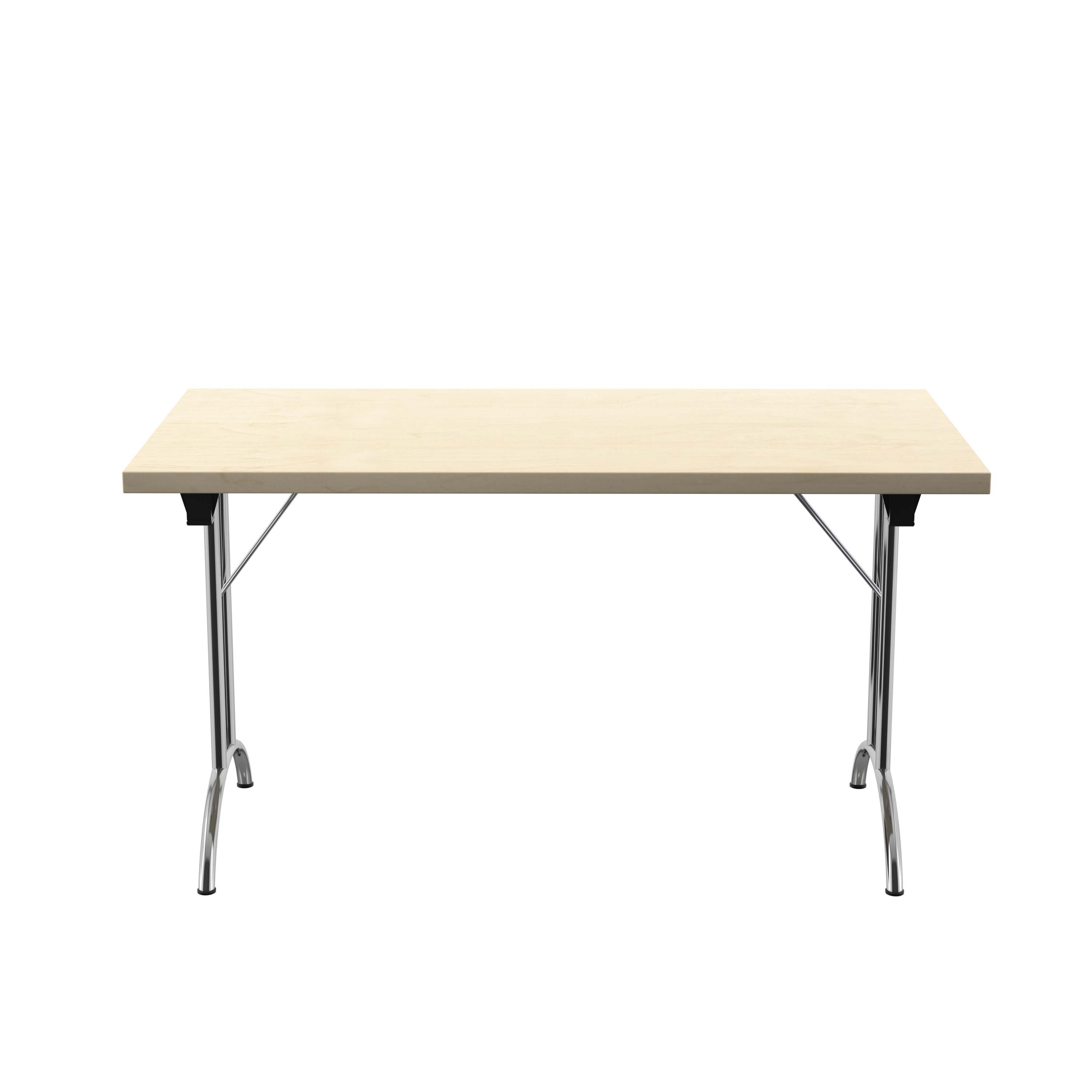 One Union Rectangular Folding Table (FSC) | 1400 X 700 | Maple/Silver thumbnail 2