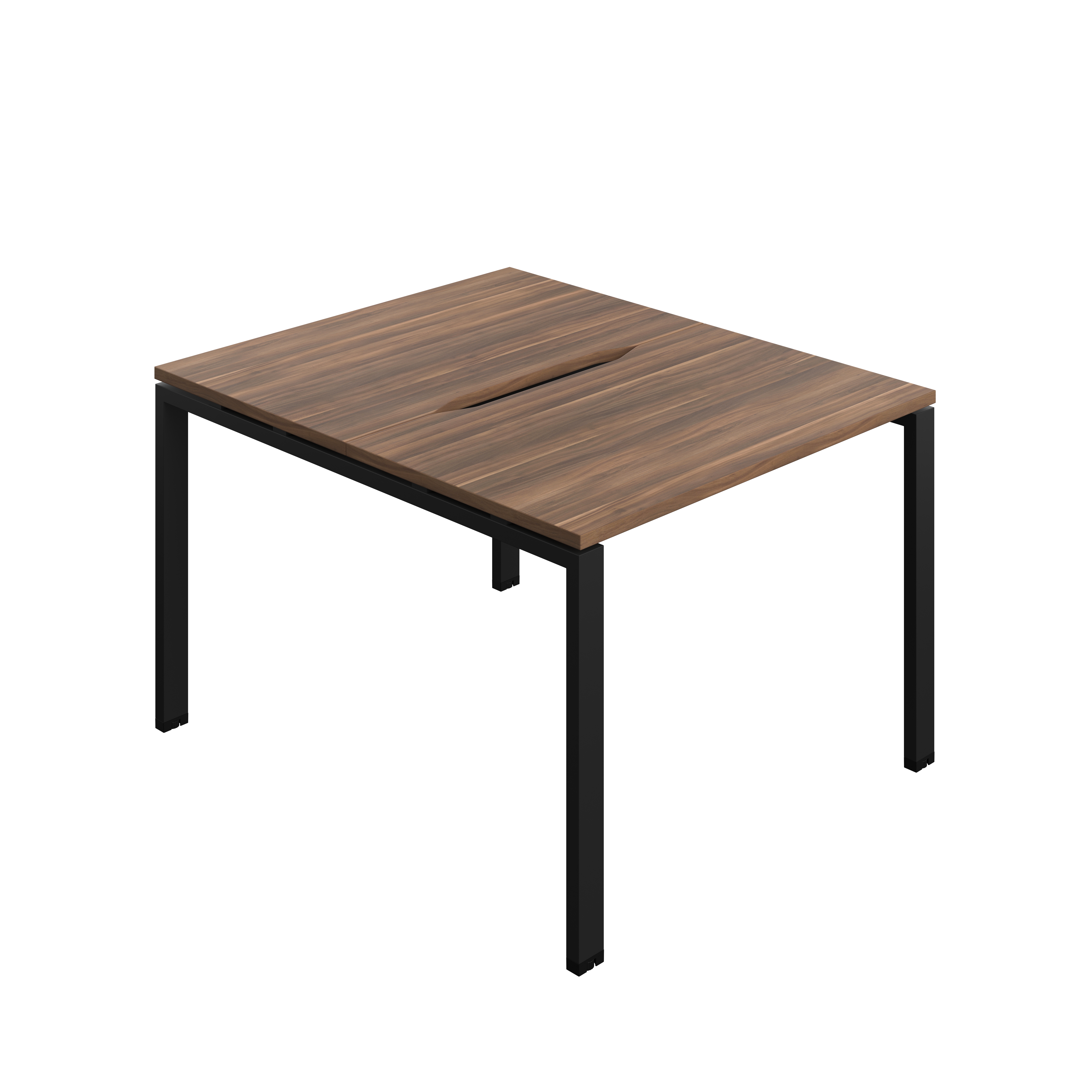 Synergy Bench with Cut Out: 2 Person (FSC) : Goal Post Leg : 1000 | 700 | Dark Walnut/Black