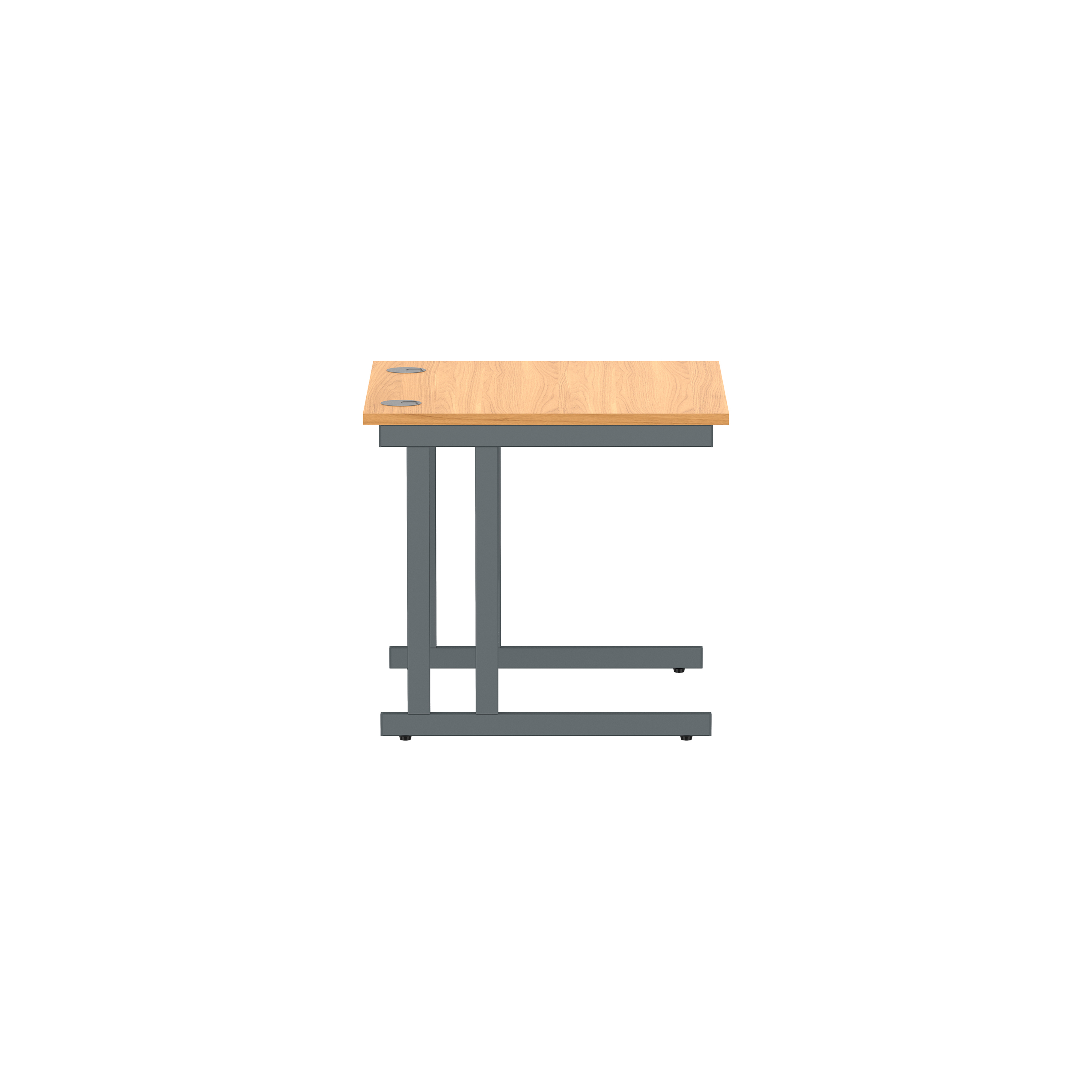 Office Rectangular Desk with Steel Double Upright Cantilever Frame (FSC) | 800X800 | Norwegian Beech/Graphite thumbnail 3