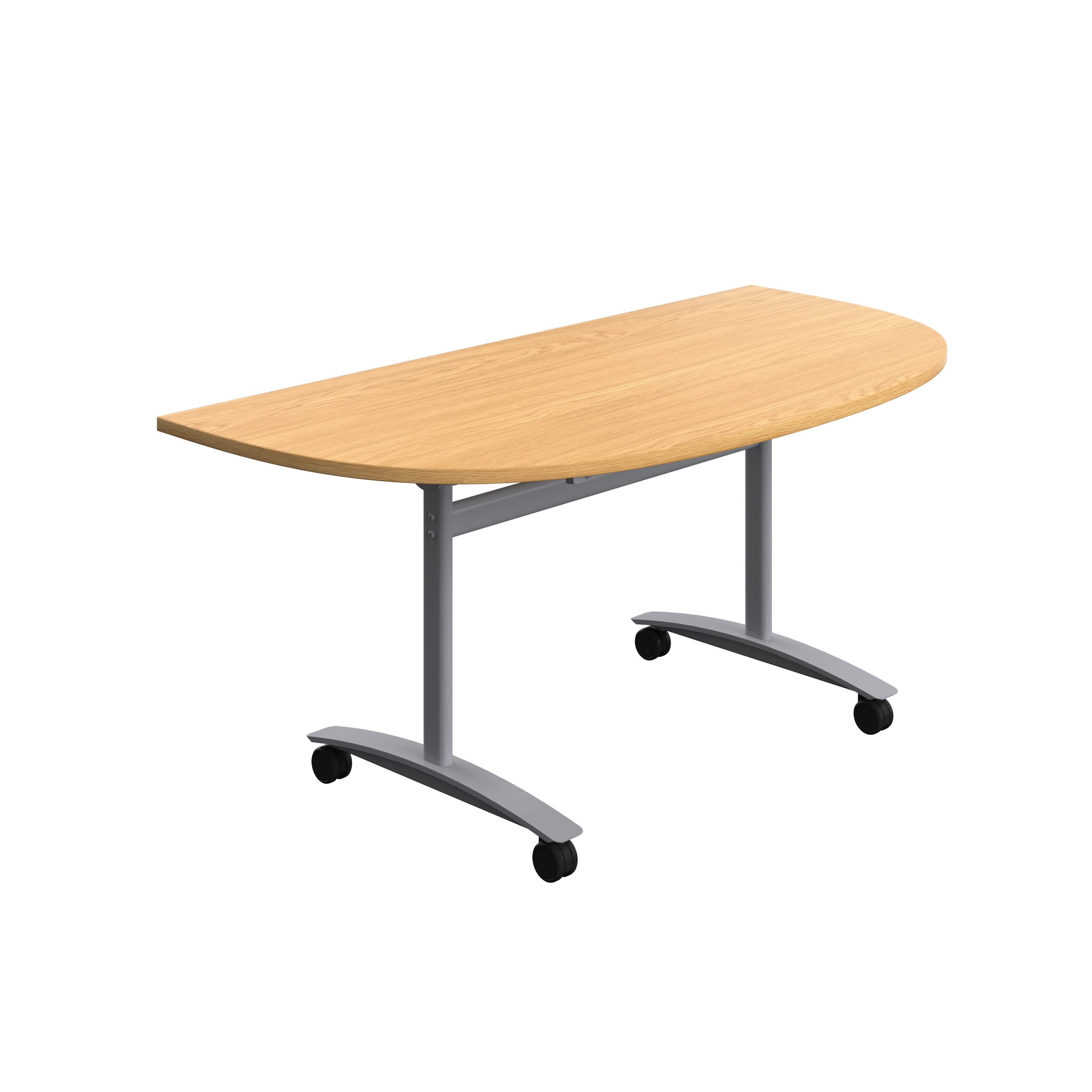 One D-End Tilting Table (FSC) | 1600 X 800 | Nova Oak/Silver