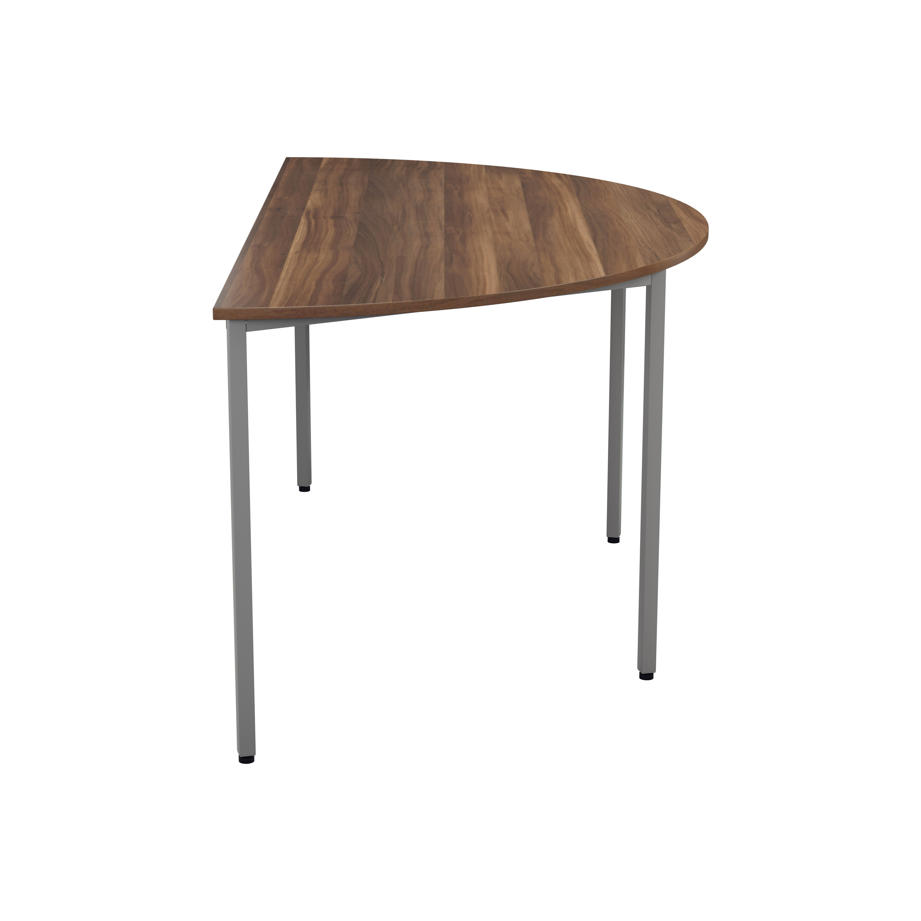 Semicircular Multipurpose Table | 1600 X 800 | Dark Walnut/Silver thumbnail 3