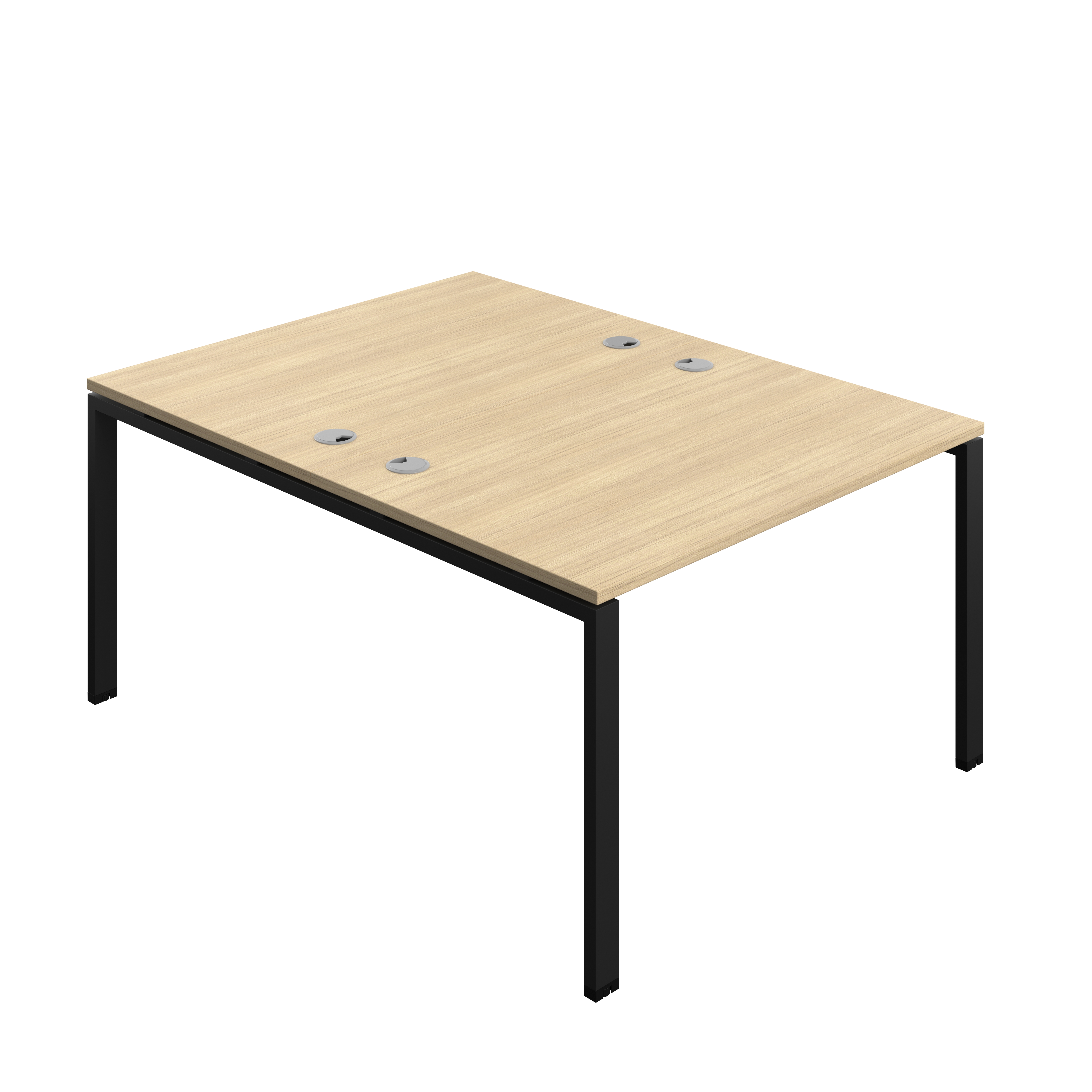 Synergy Bench with Cable Ports: 2 Person (FSC) : Goal Post Leg : 1200 | 800 | Nova Oak/Black