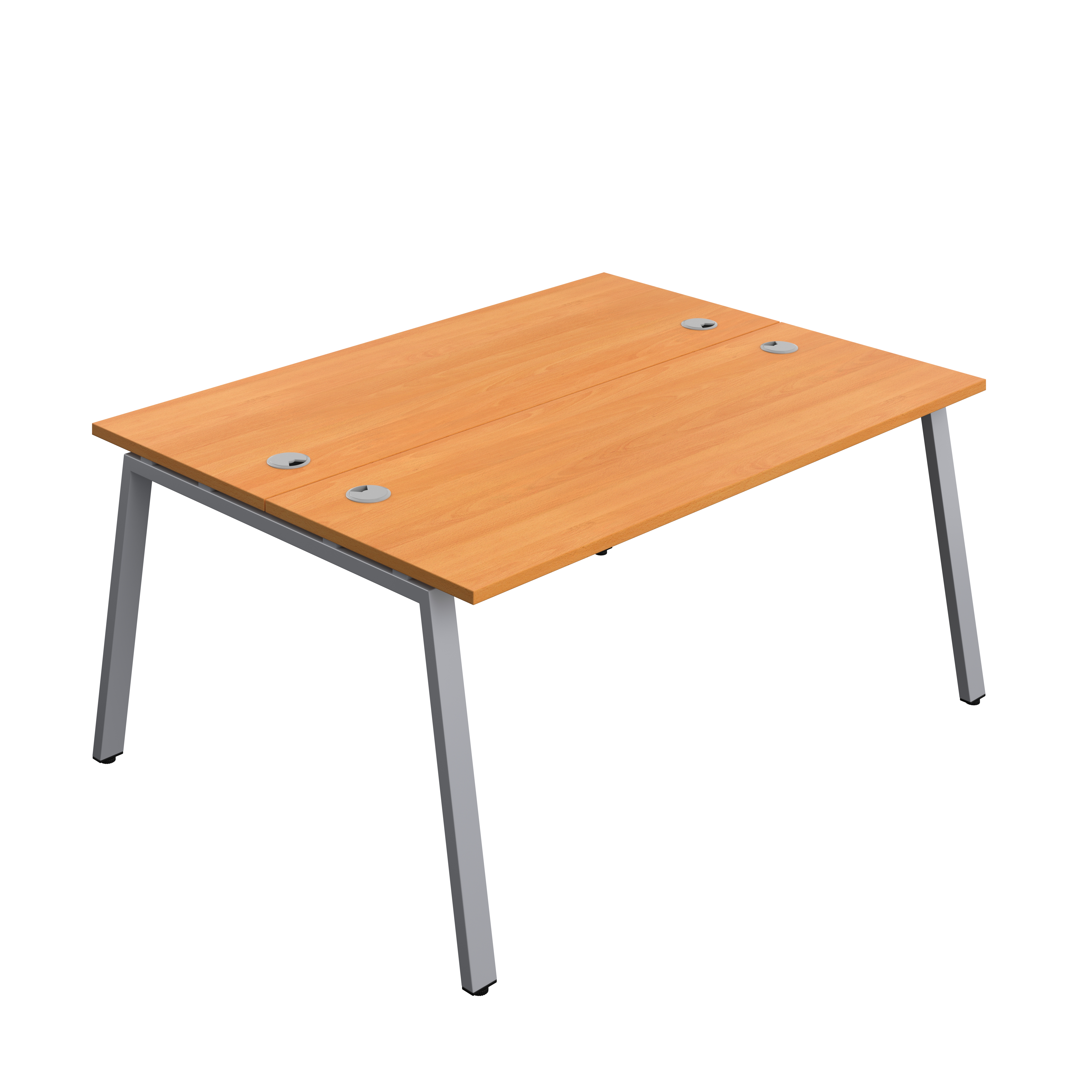 Synergy Bench with Cable Ports: 2 Person (FSC) : A-Frame Leg : 1600 | 700 | Unlimited/Silver