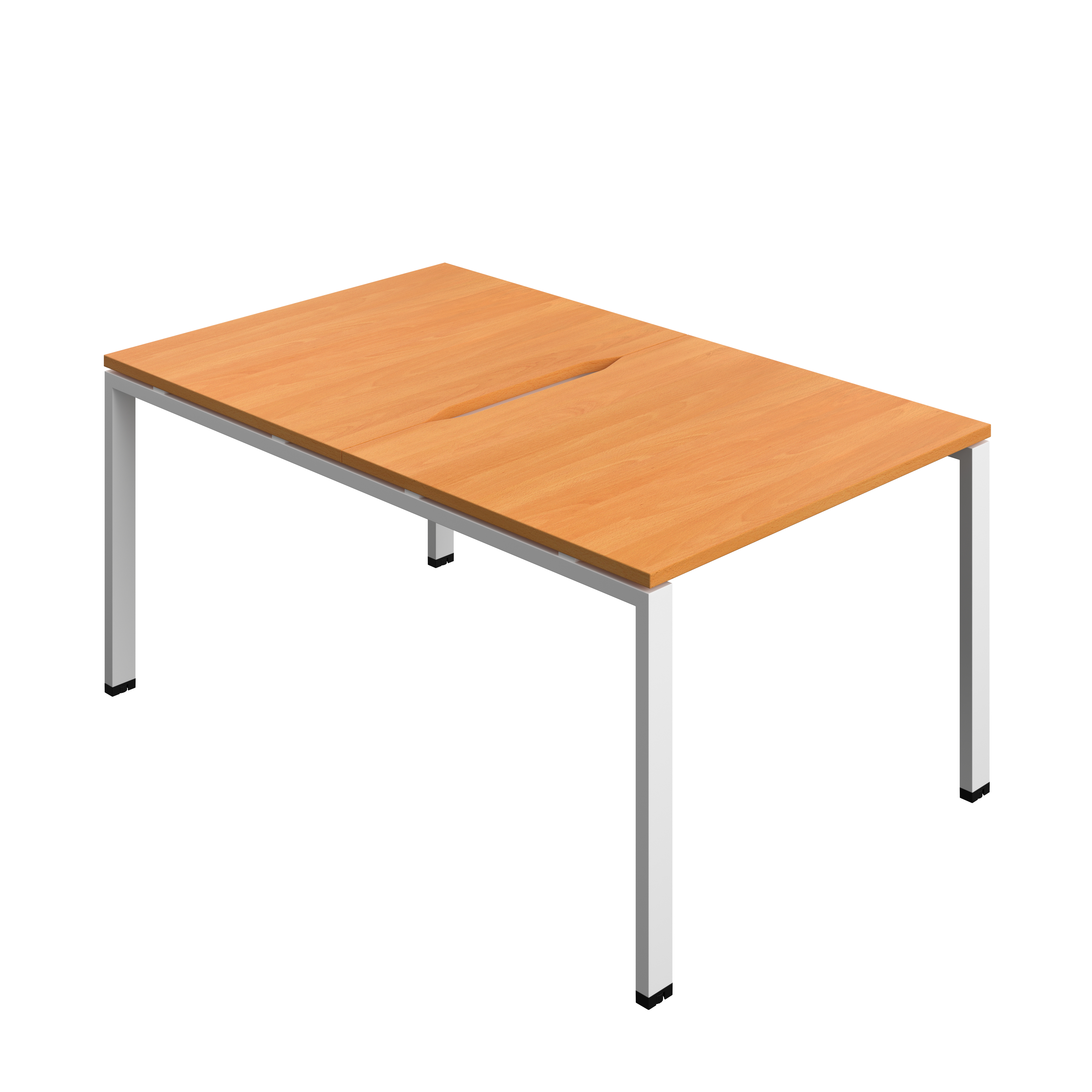 Synergy Bench with Cut Out: 2 Person (FSC) : Goal Post Leg : 1000 | 800 | Beech/White