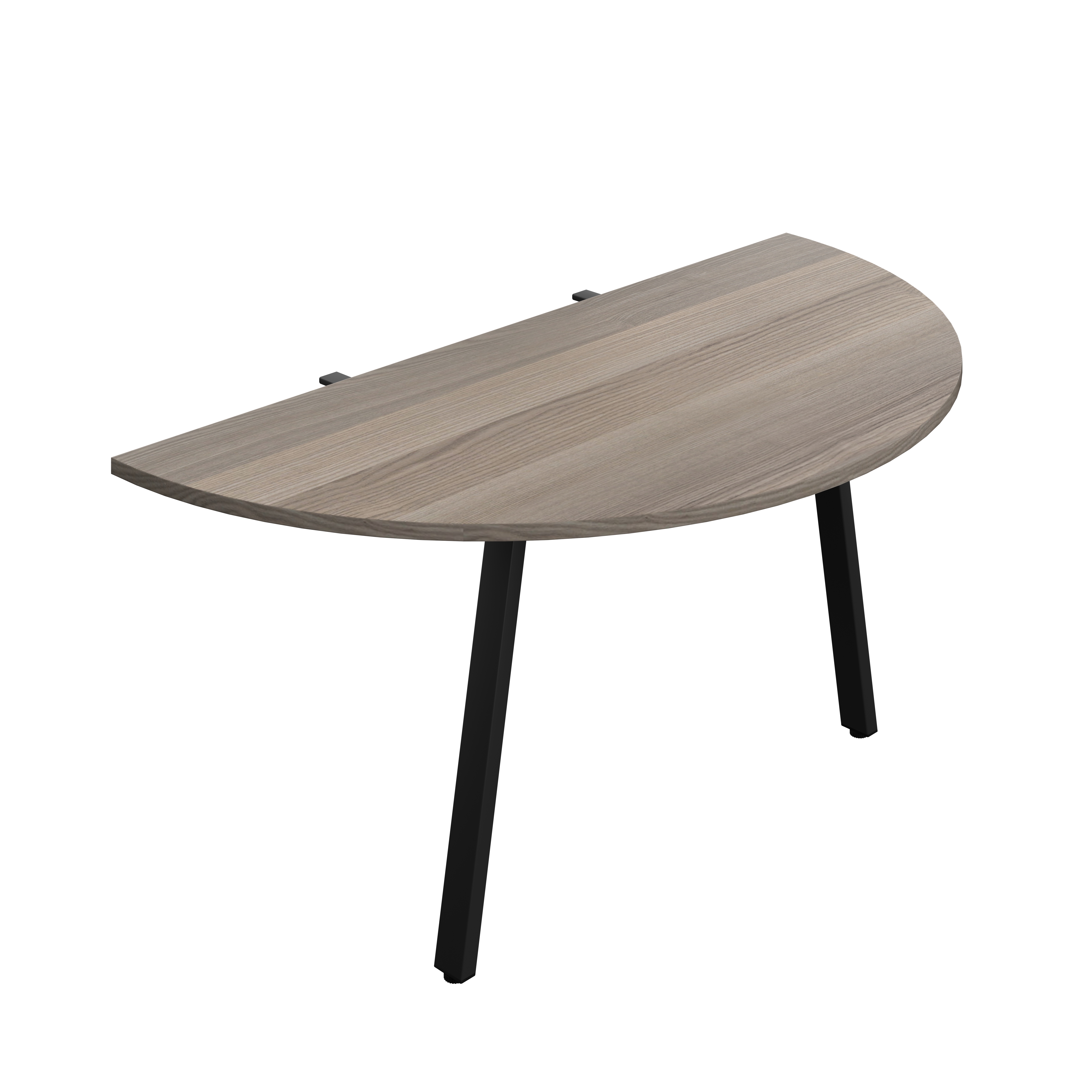 Synergy Screen Depth D-End Single Person Bench : A-Frame Leg : 1600 | 800 | Grey Oak/Black