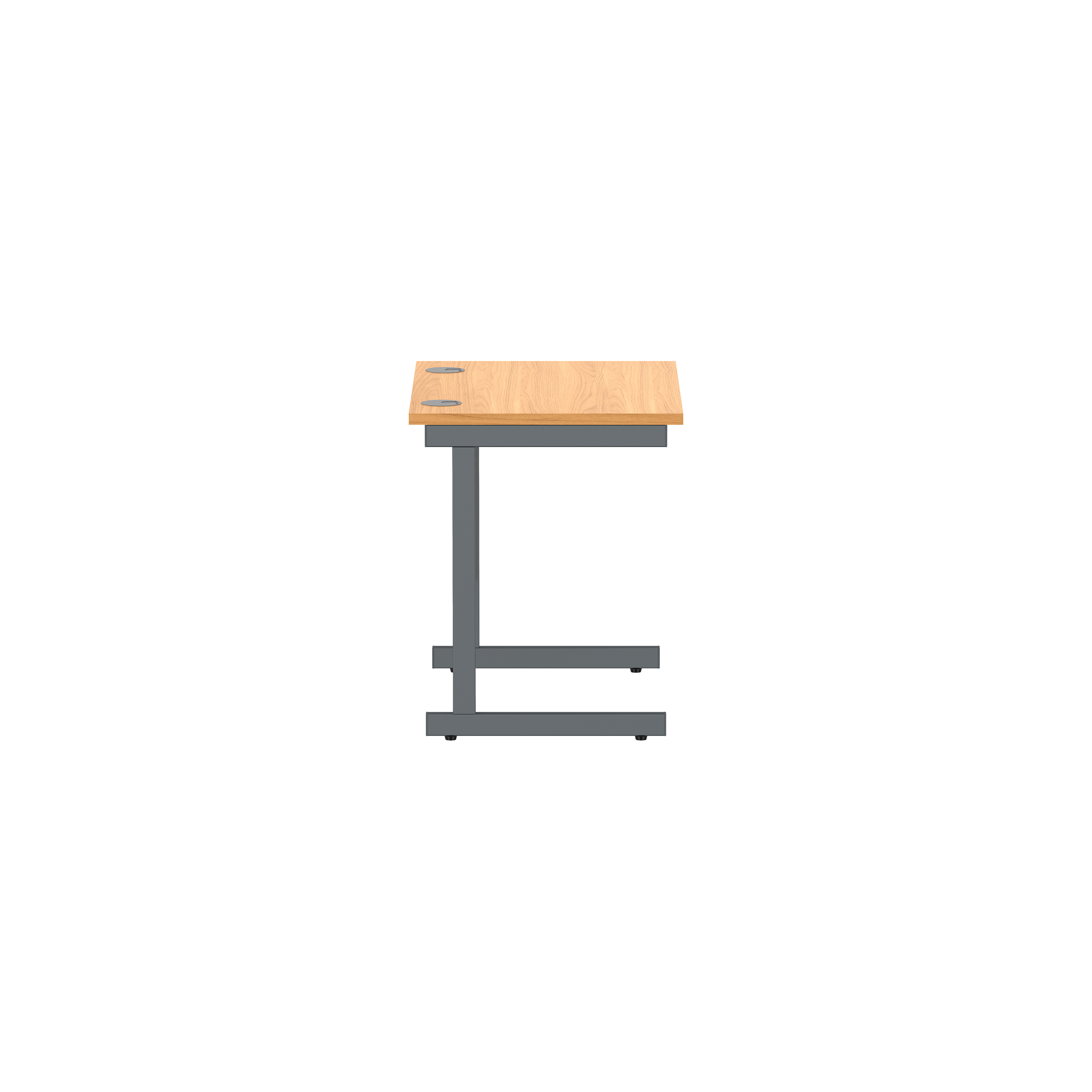 Office Rectangular Desk with Steel Single Upright Cantilever Frame (FSC) | 800X600 | Norwegian Beech/Graphite thumbnail 3