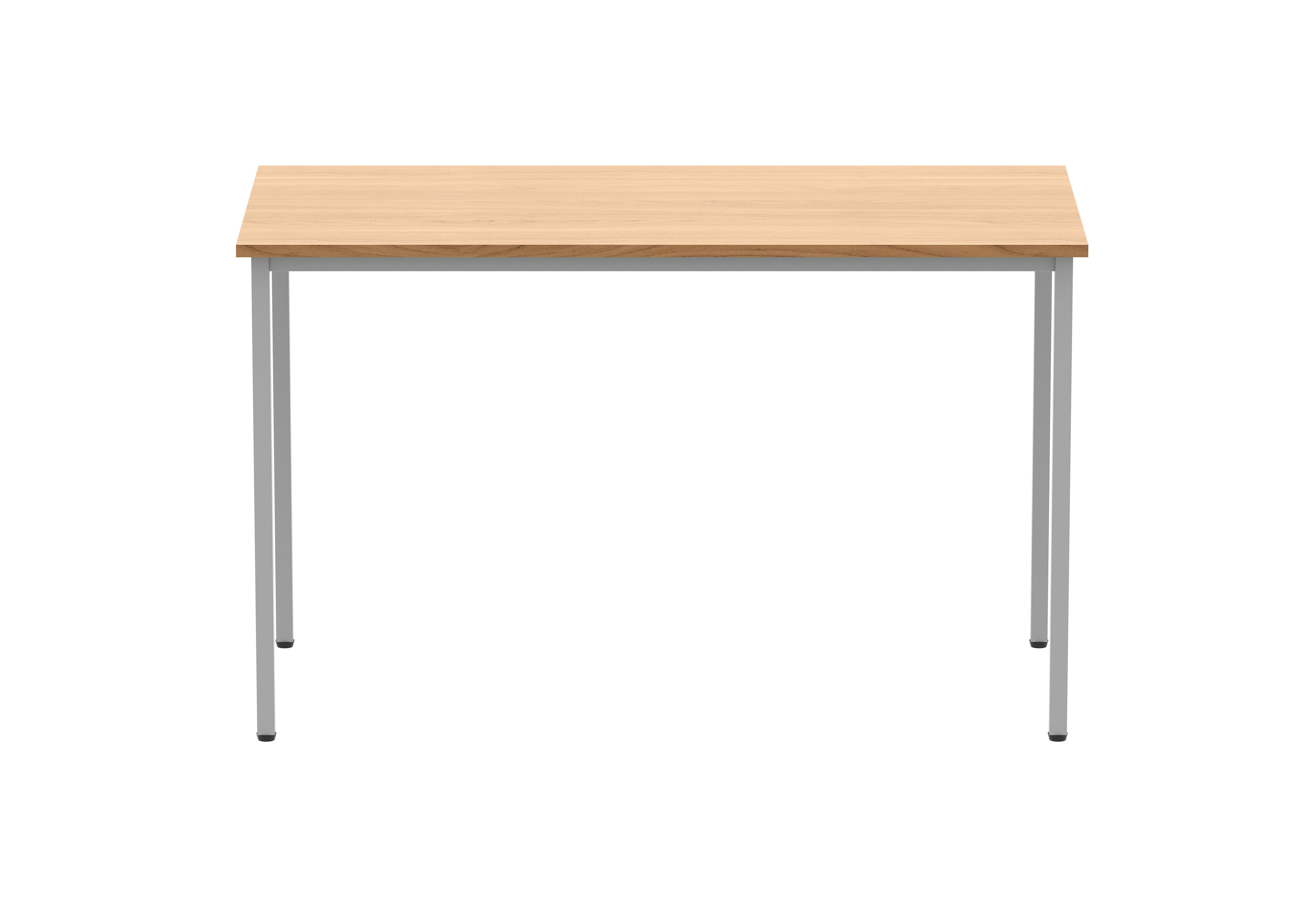 Office Rectangular Multi-Use Table (FSC) | 1200X600 | Norwegian Beech/Silver thumbnail 2