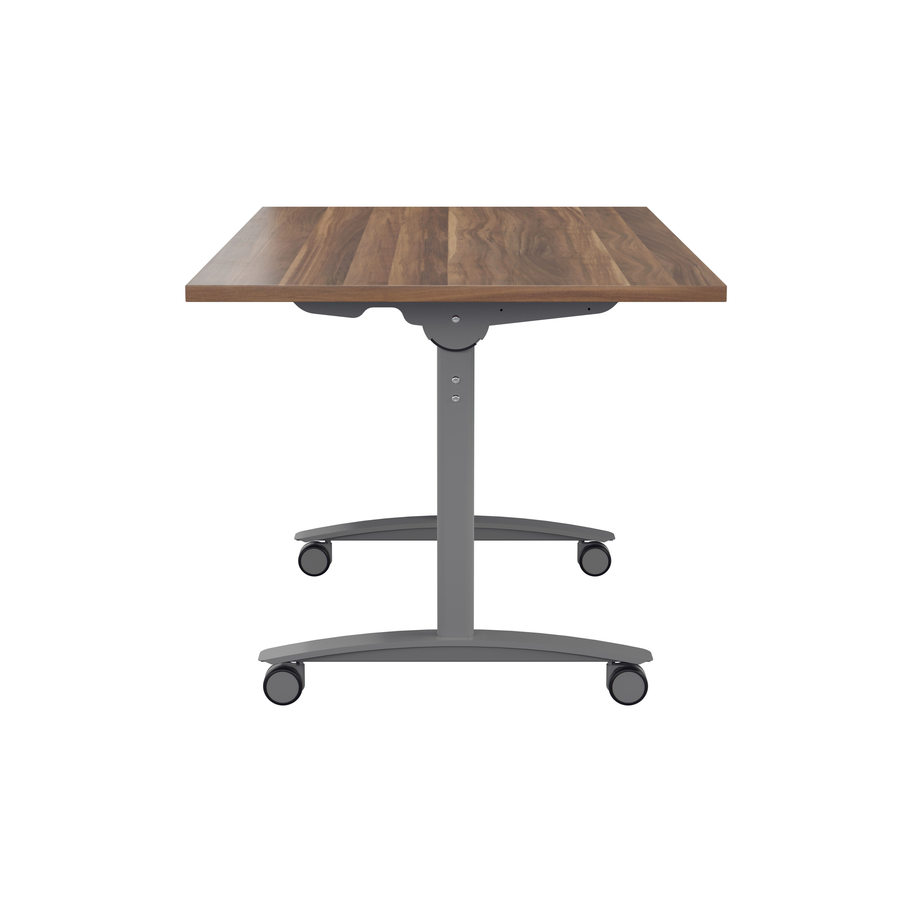 One Rectangular Tilting Table (FSC) | 1200 X 700 | Dark Walnut/Silver thumbnail 3