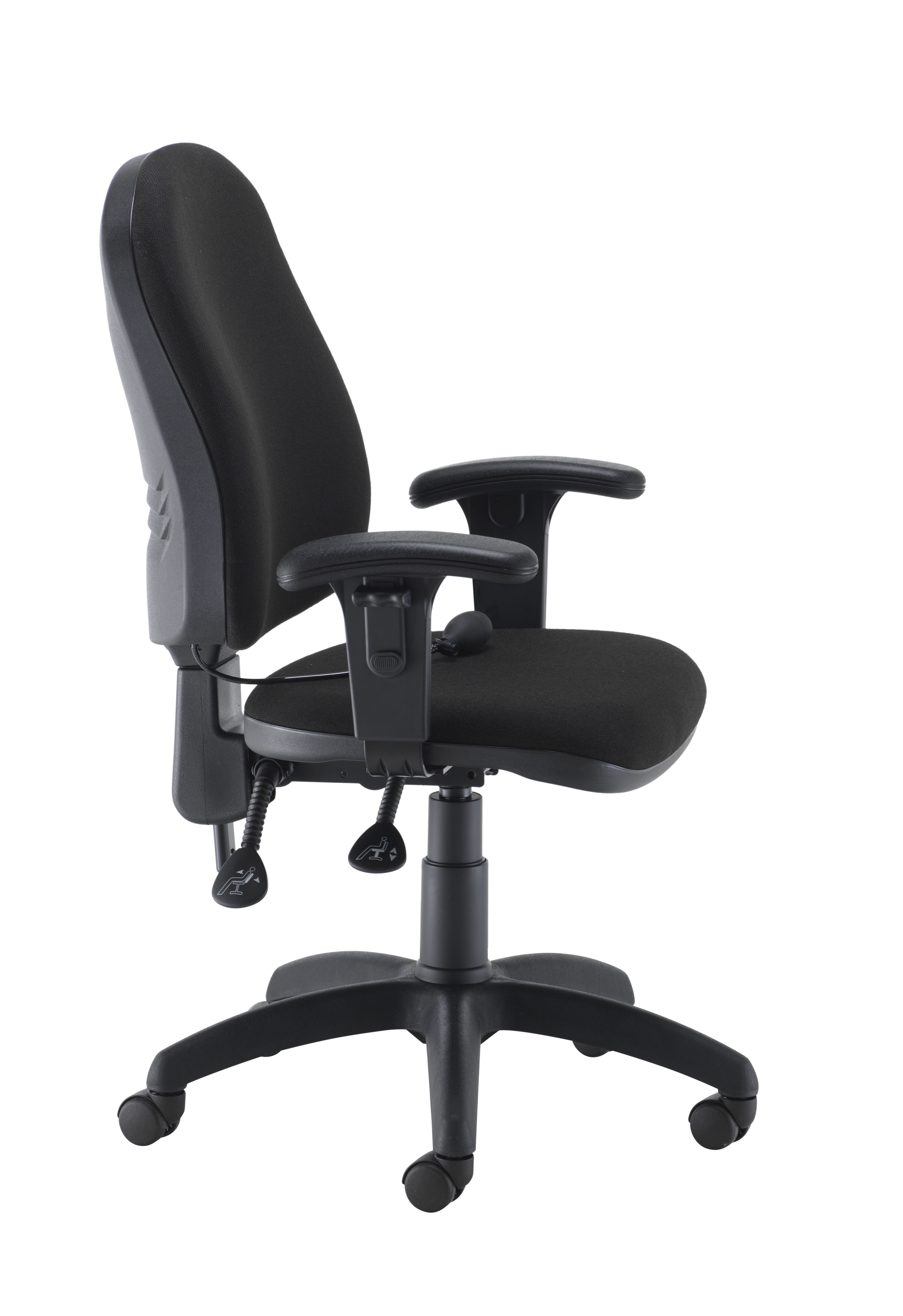 Calypso Ergo 2 Lever Office Chair with Lumbar Pump | Adjustable Arms | Black thumbnail 3