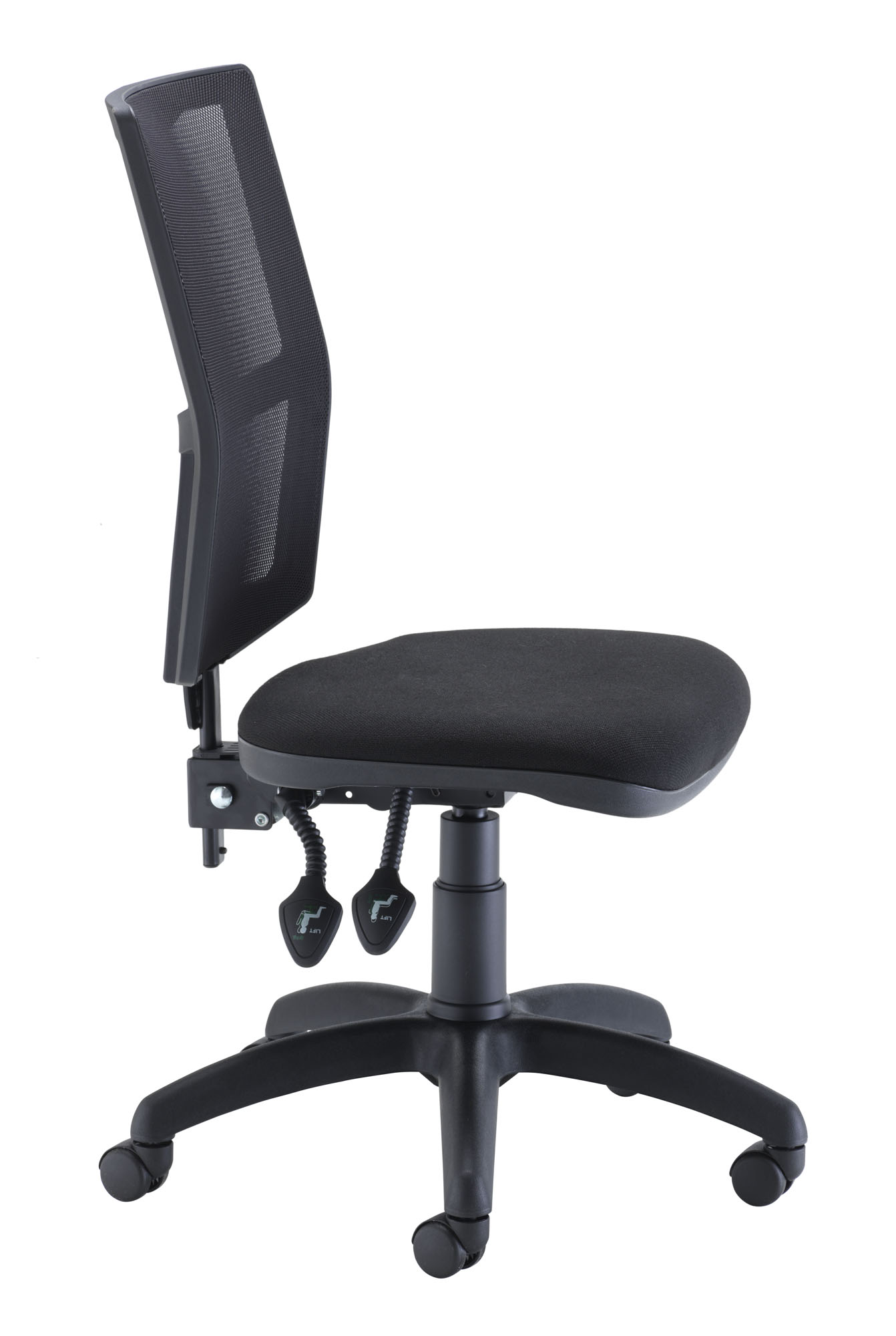 Calypso 2 Mesh Office Chair | No Arms | Black thumbnail 3