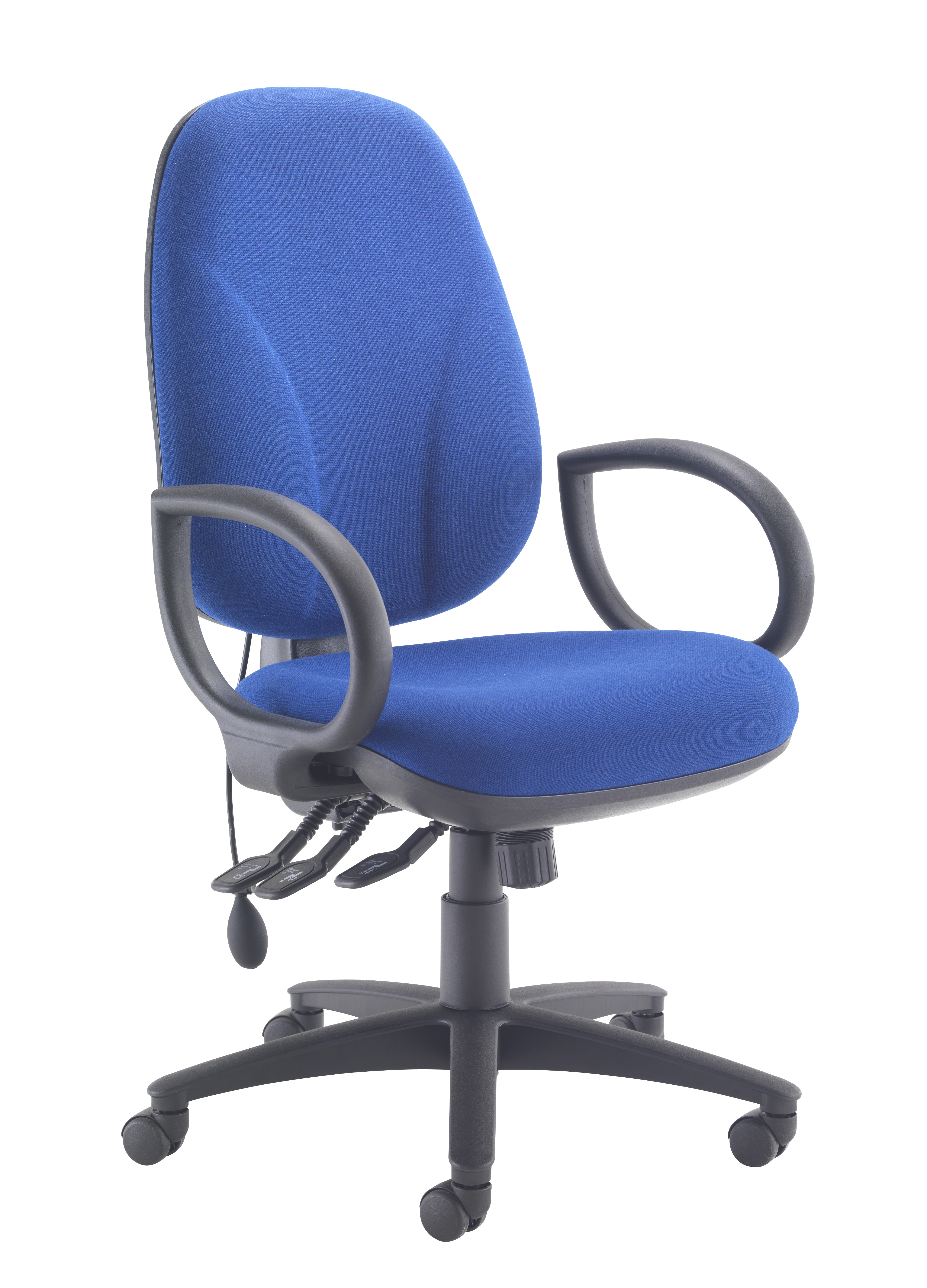 Maxi Ergo Chair with Lumbar Pump | Fixed Arms | Royal Blue
