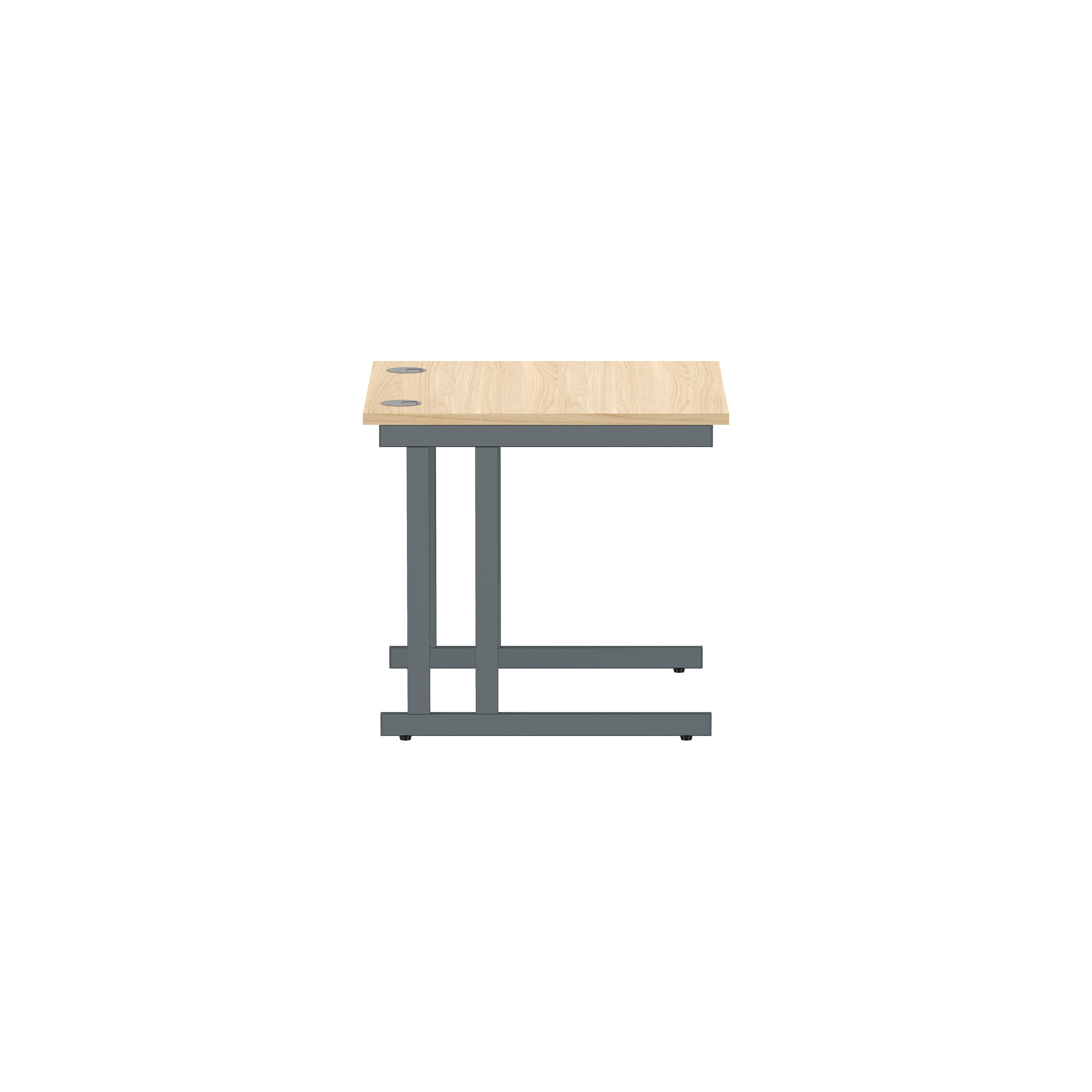 Office Rectangular Desk with Steel Double Upright Cantilever Frame (FSC) | 800X800 | Canadian Oak/Graphite thumbnail 3