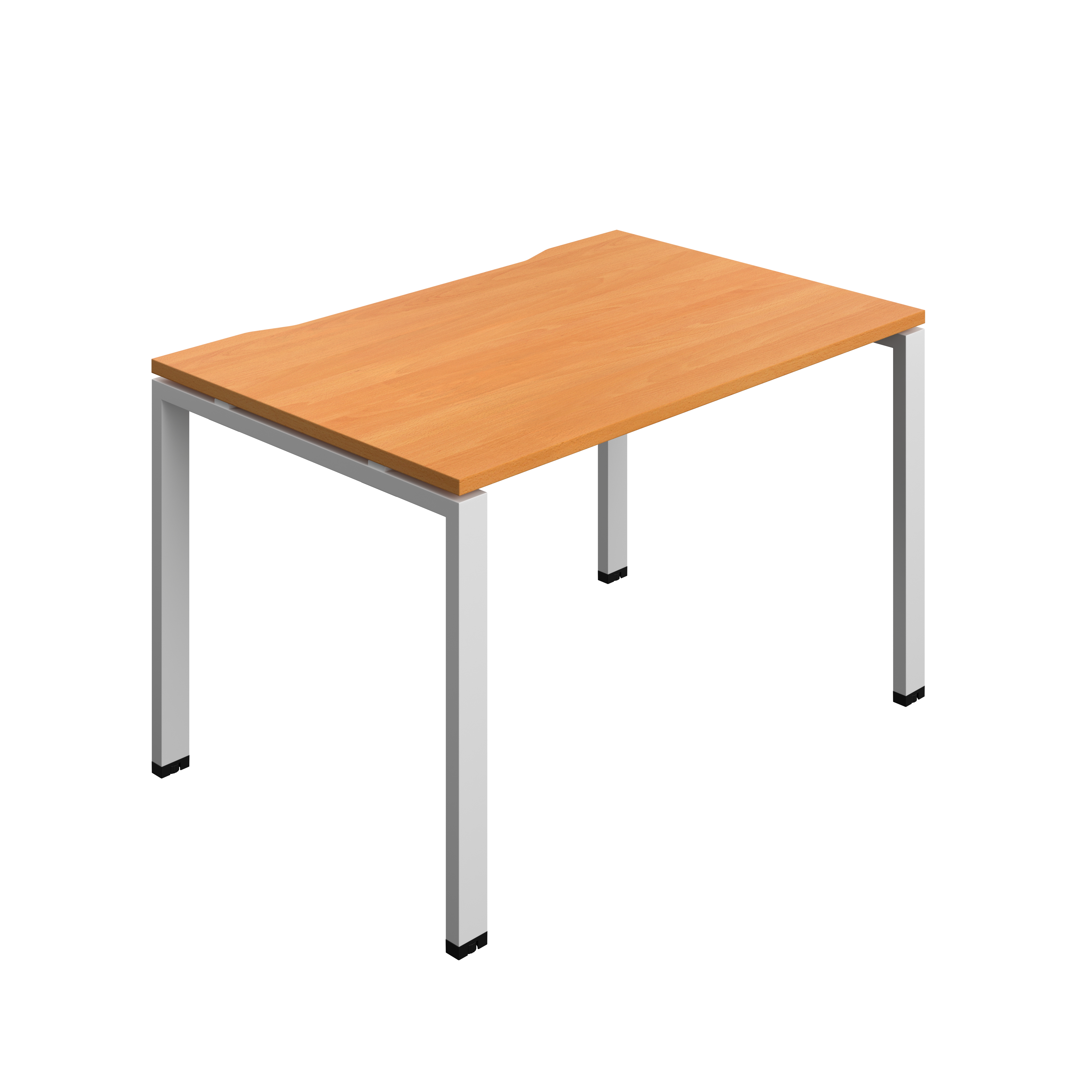 Synergy Bench with Cut Out: 1 Person (FSC) : Goal Post Leg : 1200 | 800 | Unlimited/Silver