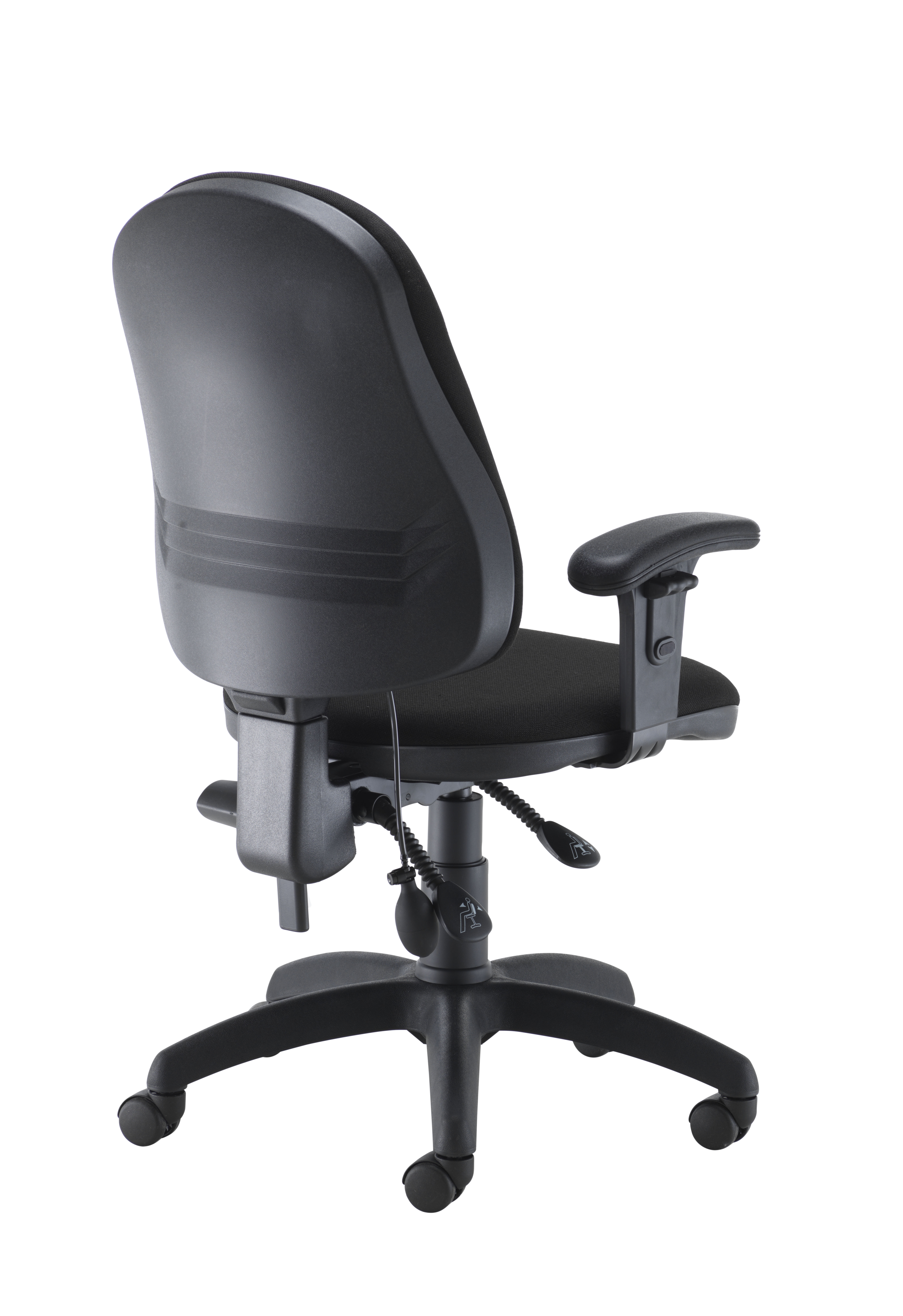 Calypso Ergo 2 Lever Office Chair with Lumbar Pump | Adjustable Arms | Black thumbnail 4
