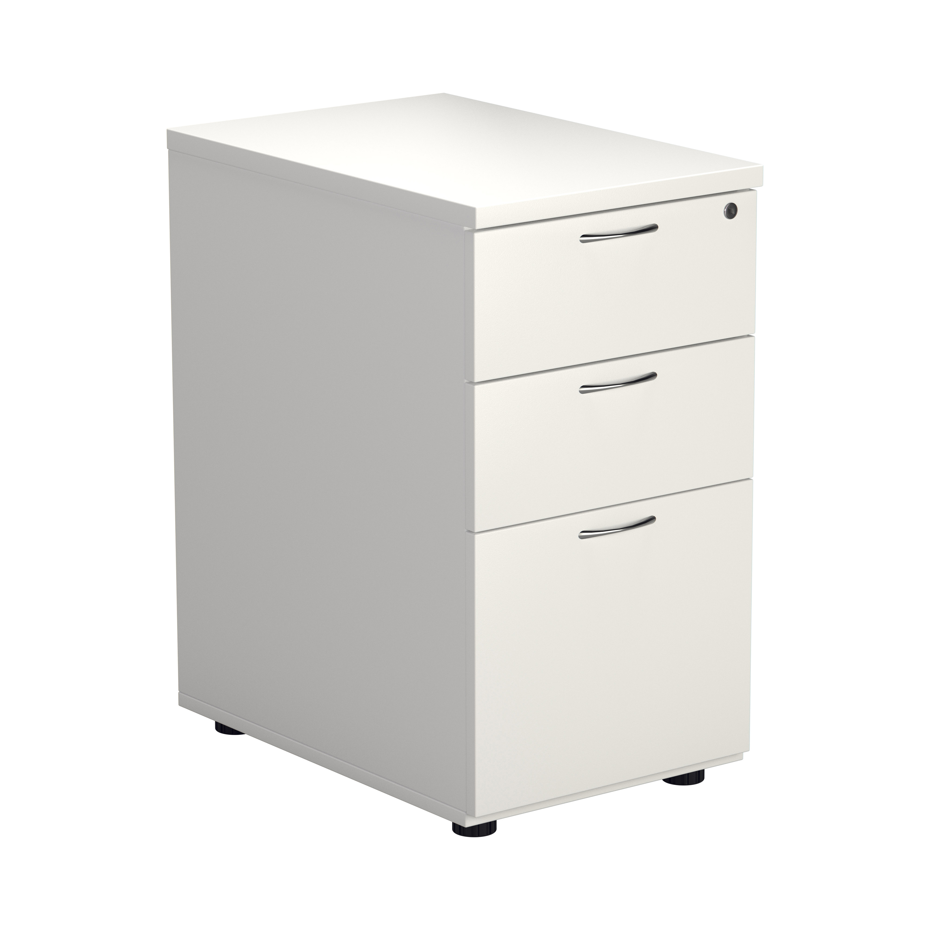 Essentials+Desk+High+3+Drawer+Pedestal+%28FSC%29+600+Deep+White