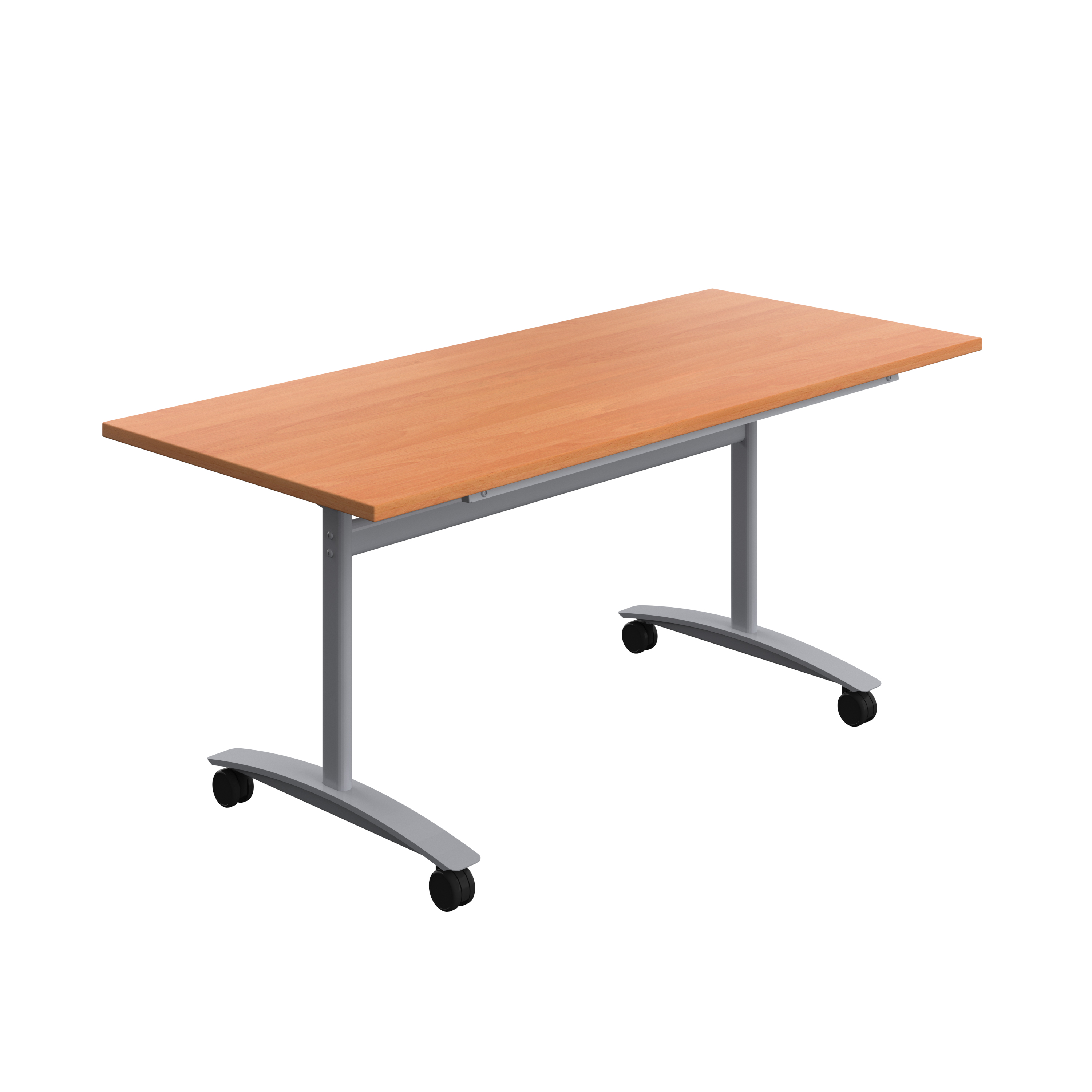 One Rectangular Tilting Table (FSC) | 1600 X 700 | Beech/Silver