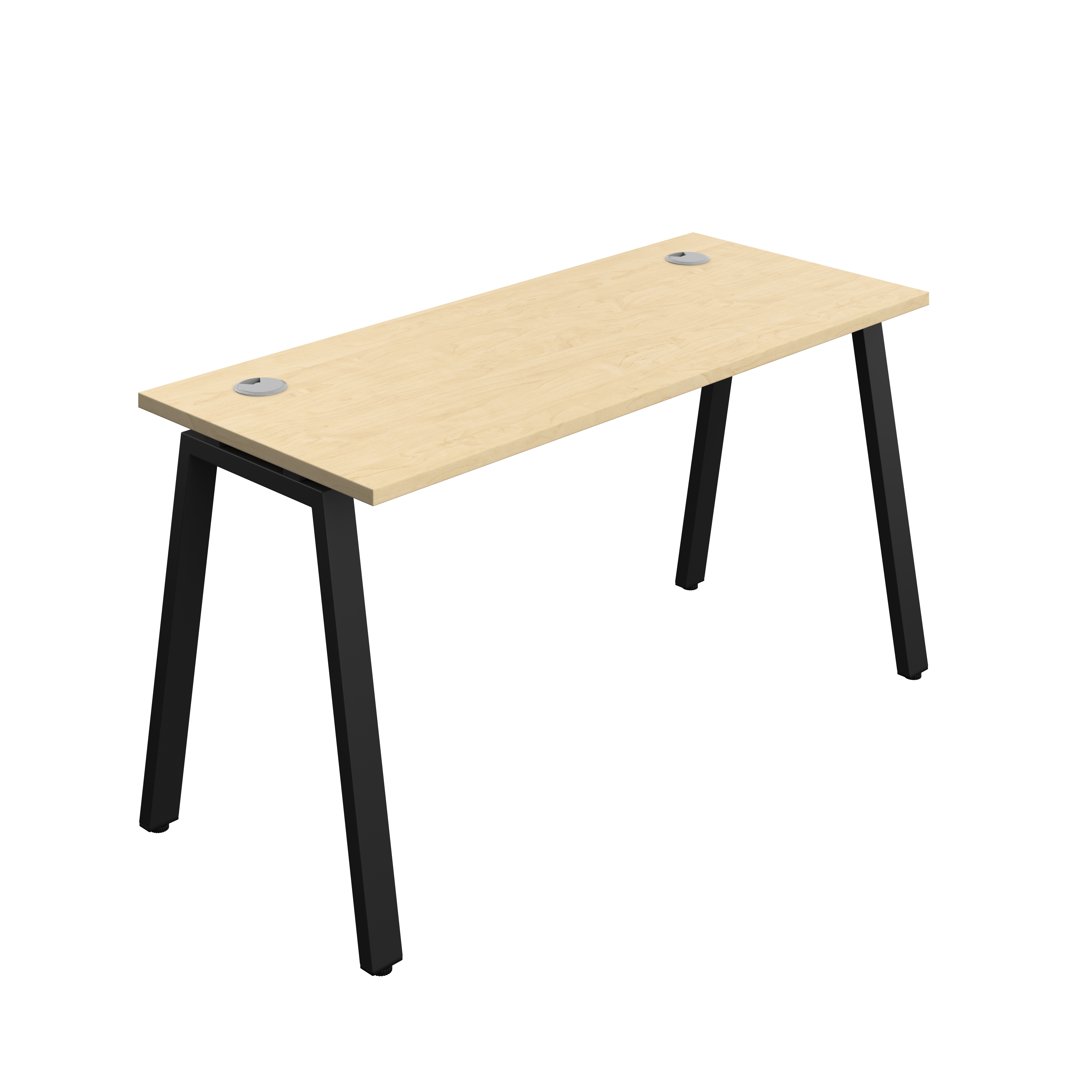 Synergy Bench with Cable Ports: 1 Person (FSC) : A-Frame Leg : 1400 | 600 | Maple/Black