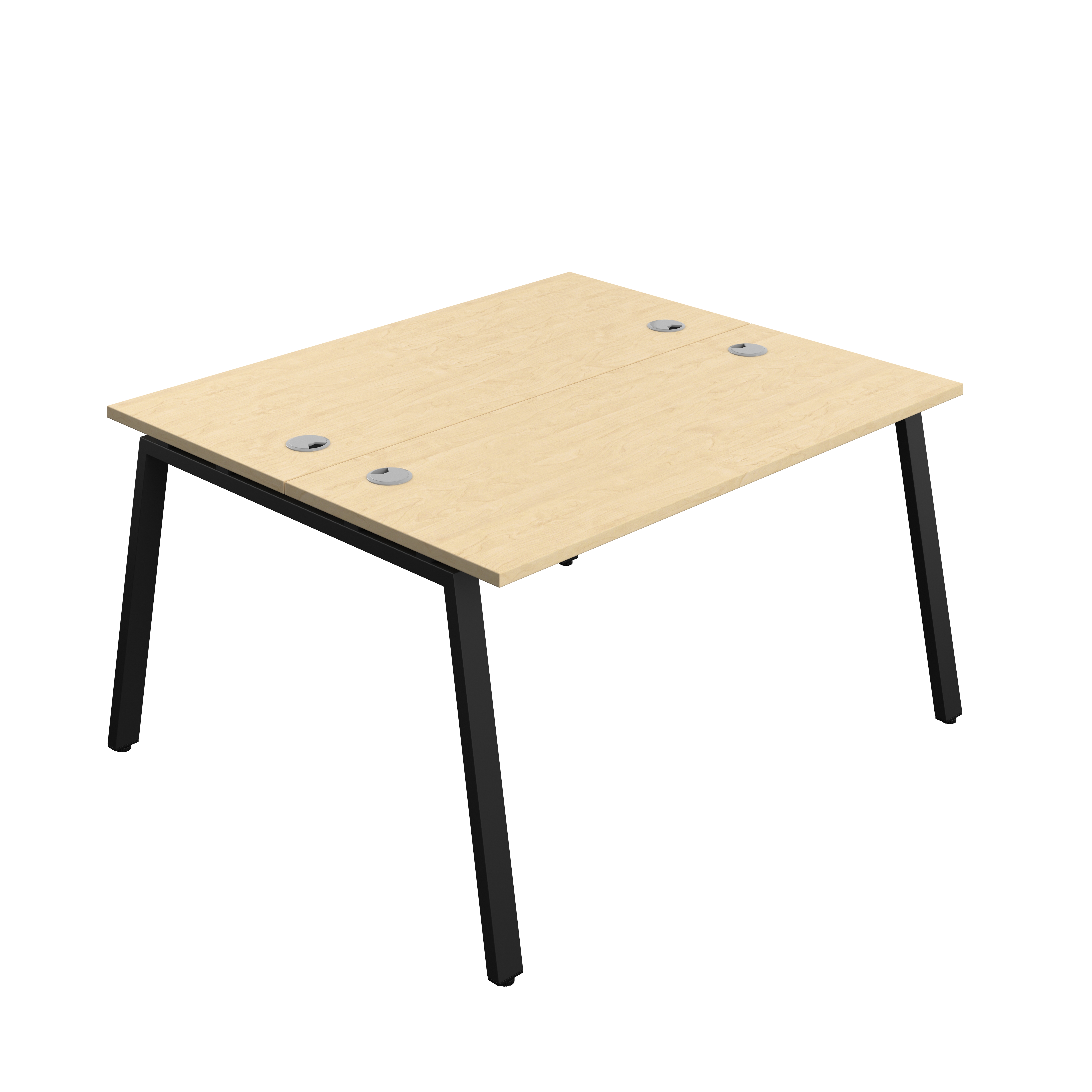 Synergy Bench with Cable Ports: 2 Person (FSC) : A-Frame Leg : 1400 | 600 | Maple/Black