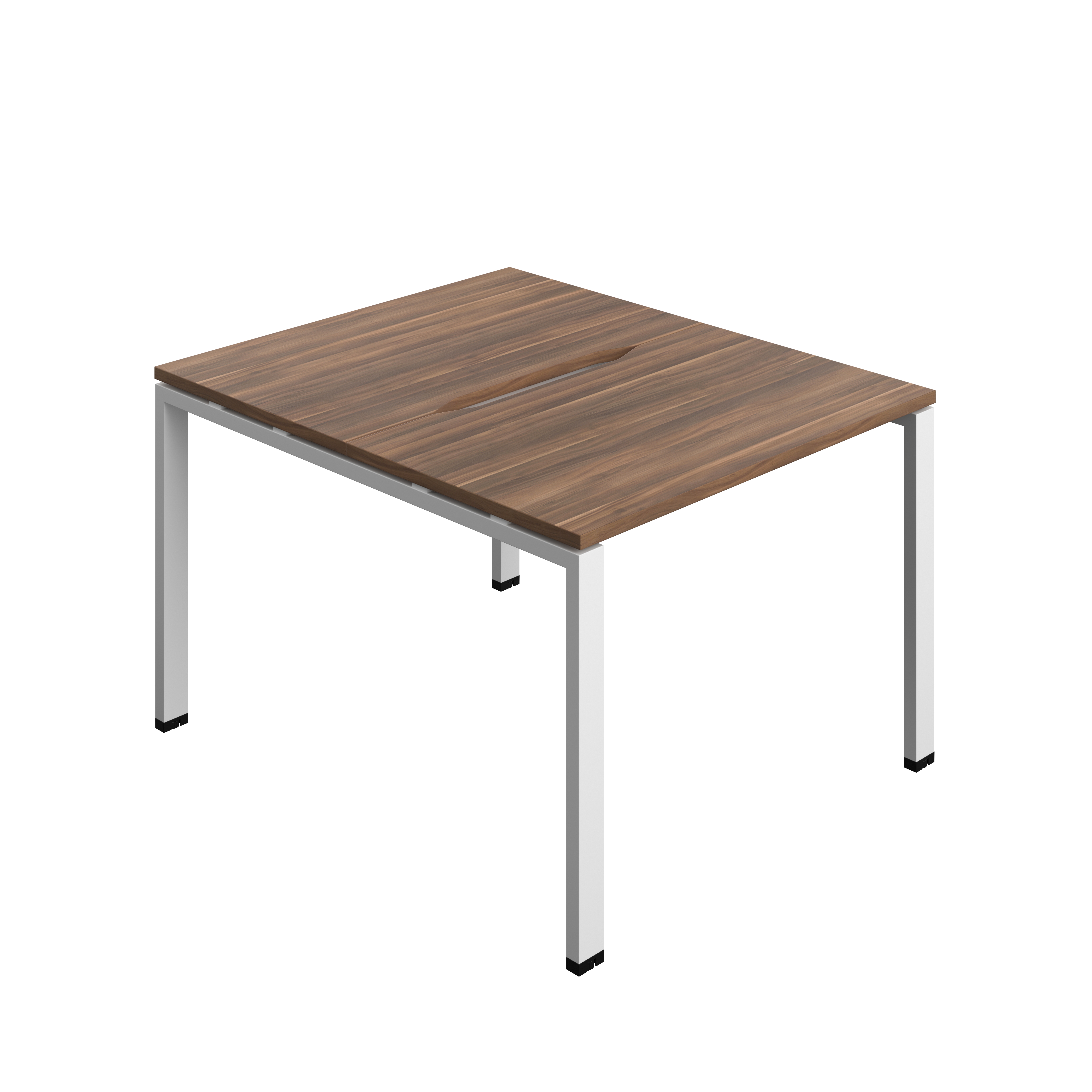 Synergy Bench with Cut Out: 2 Person (FSC) : Goal Post Leg : 1000 | 700 | Dark Walnut/White