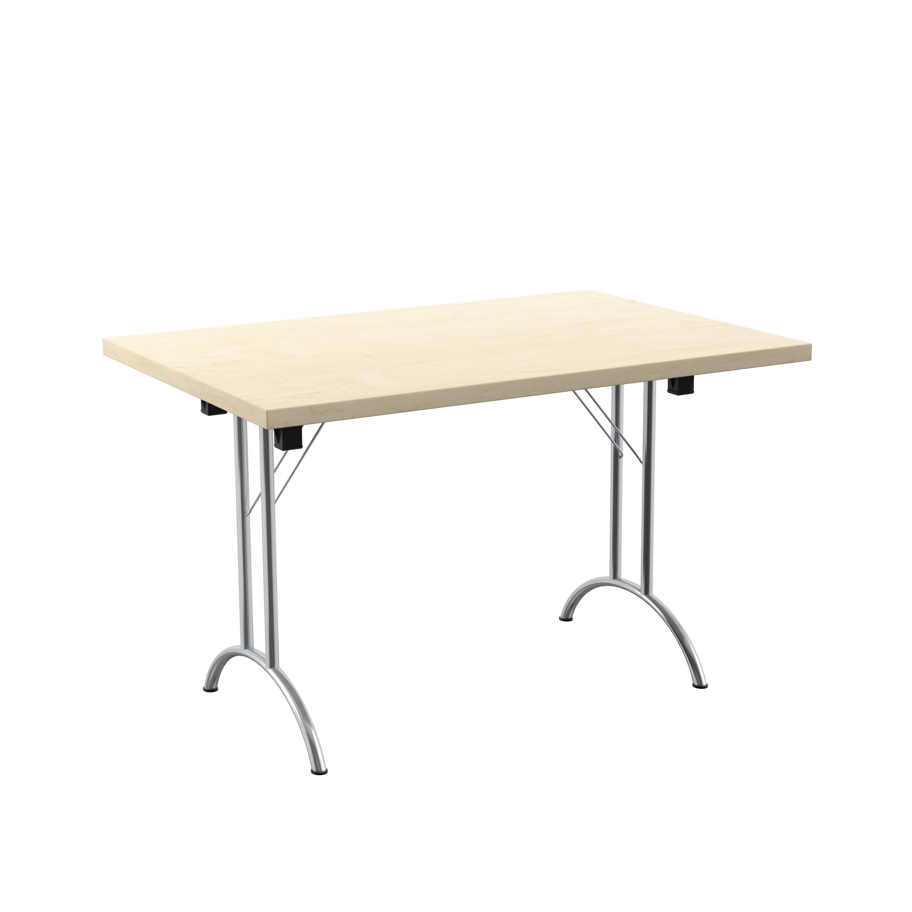 One Union Rectangular Folding Table (FSC) | 1200 X 800 | Maple/Chrome