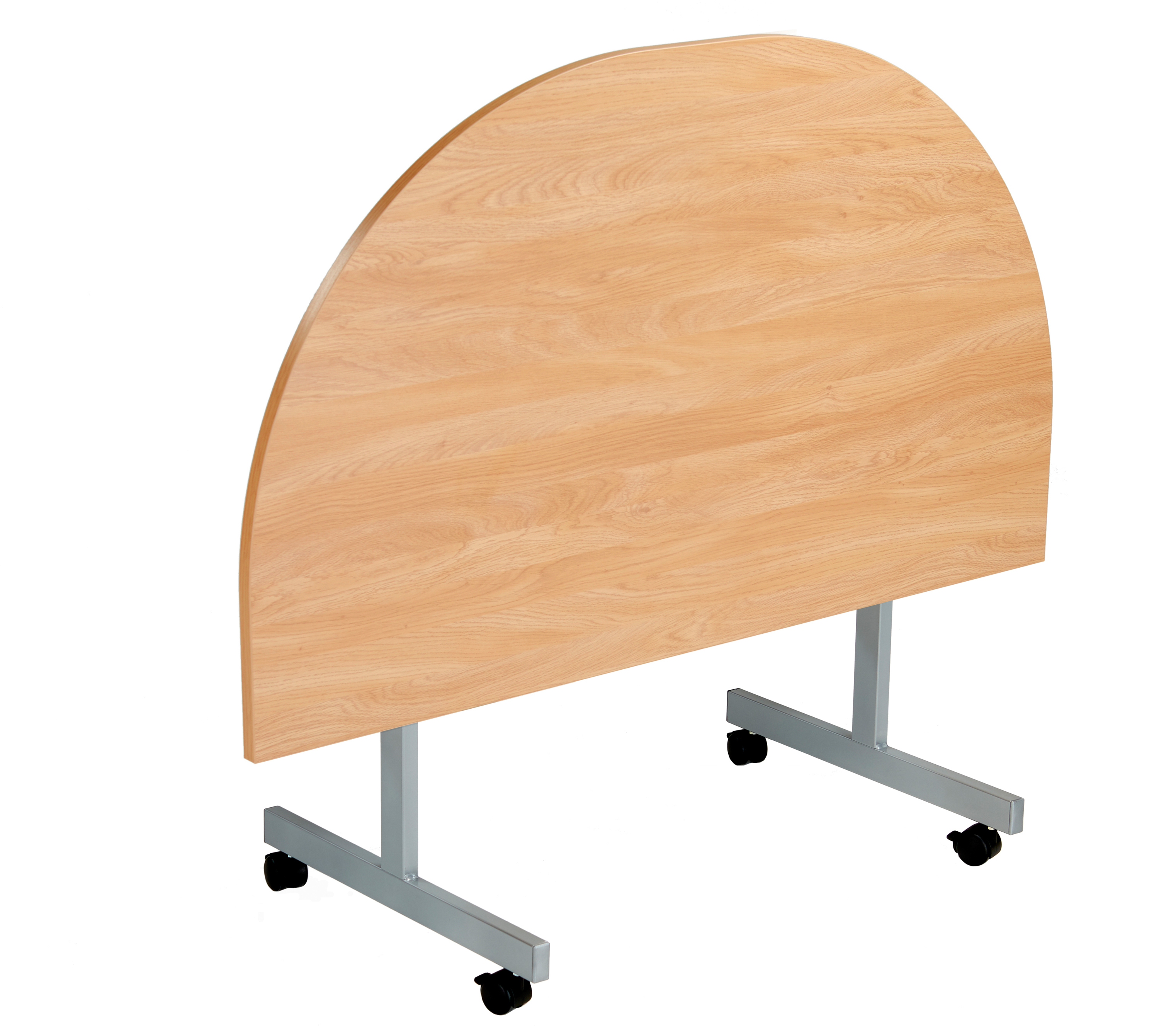 One Eighty D-End Tilting Table (FSC) | 1400 X 700 | Beech/Silver thumbnail 2