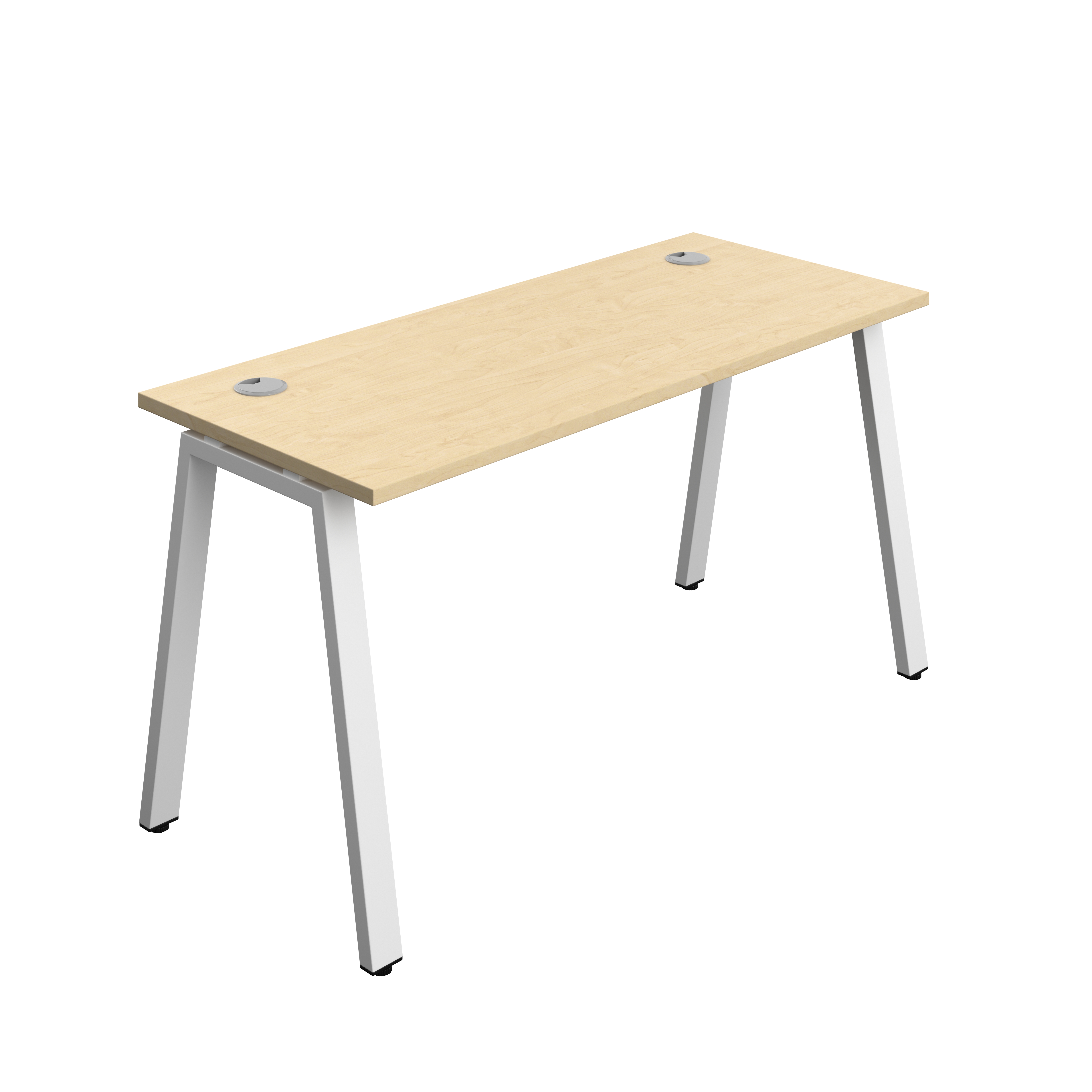Synergy Bench with Cable Ports: 1 Person (FSC) : A-Frame Leg : 1400 | 600 | Maple/White