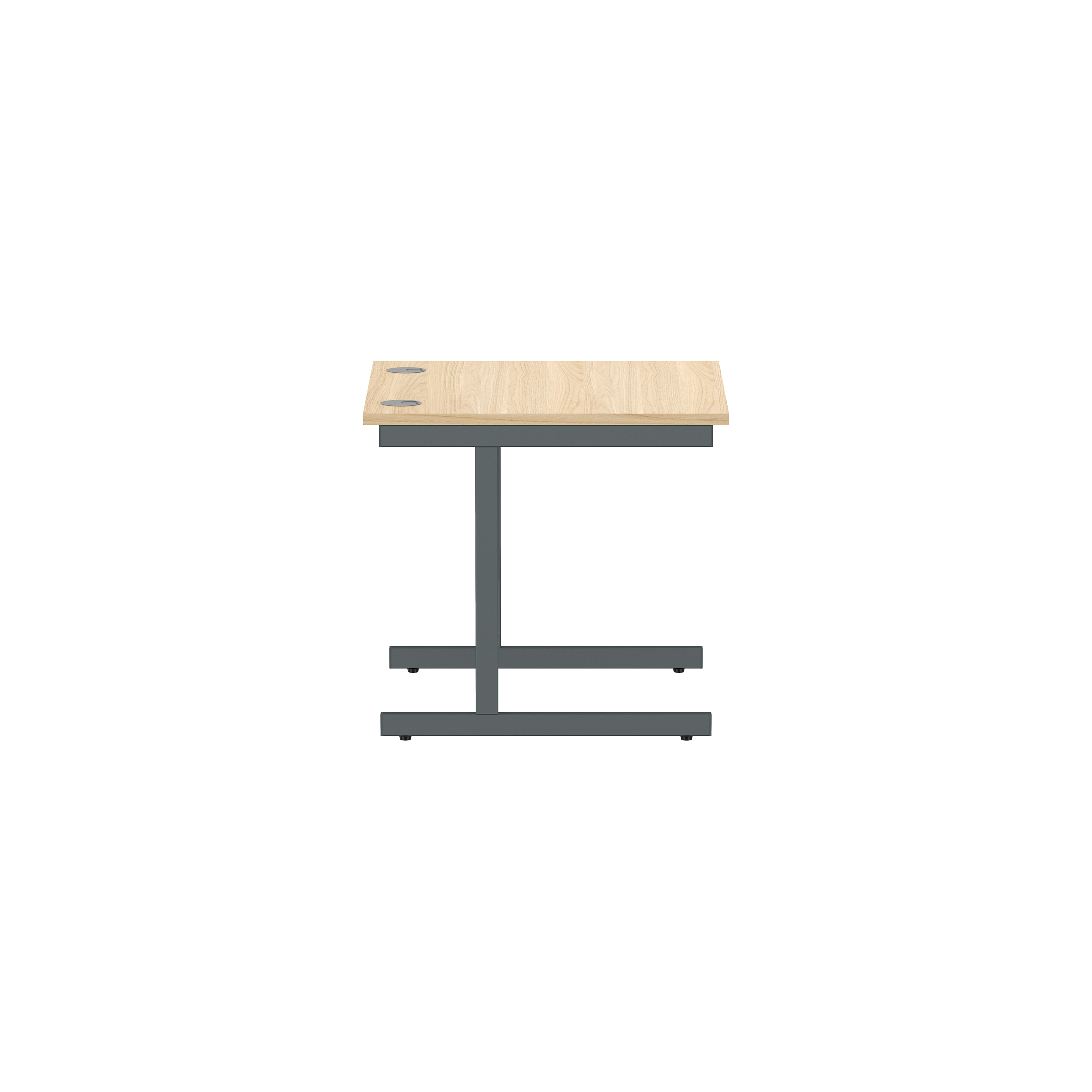 Office Rectangular Desk with Steel Single Upright Cantilever Frame (FSC) | 800X800 | Canadian Oak/Graphite thumbnail 3