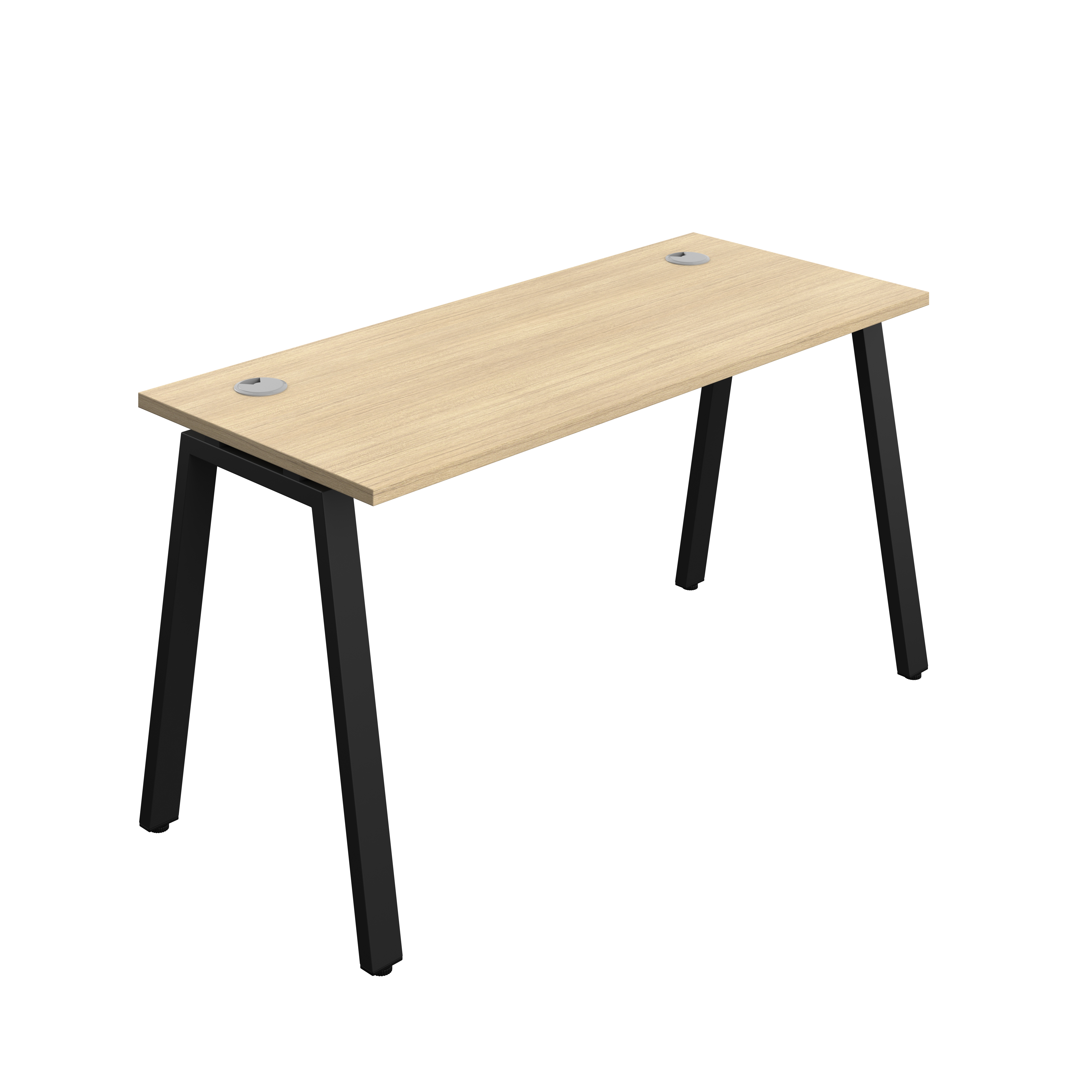 Synergy Bench with Cable Ports: 1 Person (FSC) : A-Frame Leg : 1400 | 600 | Nova Oak/Black