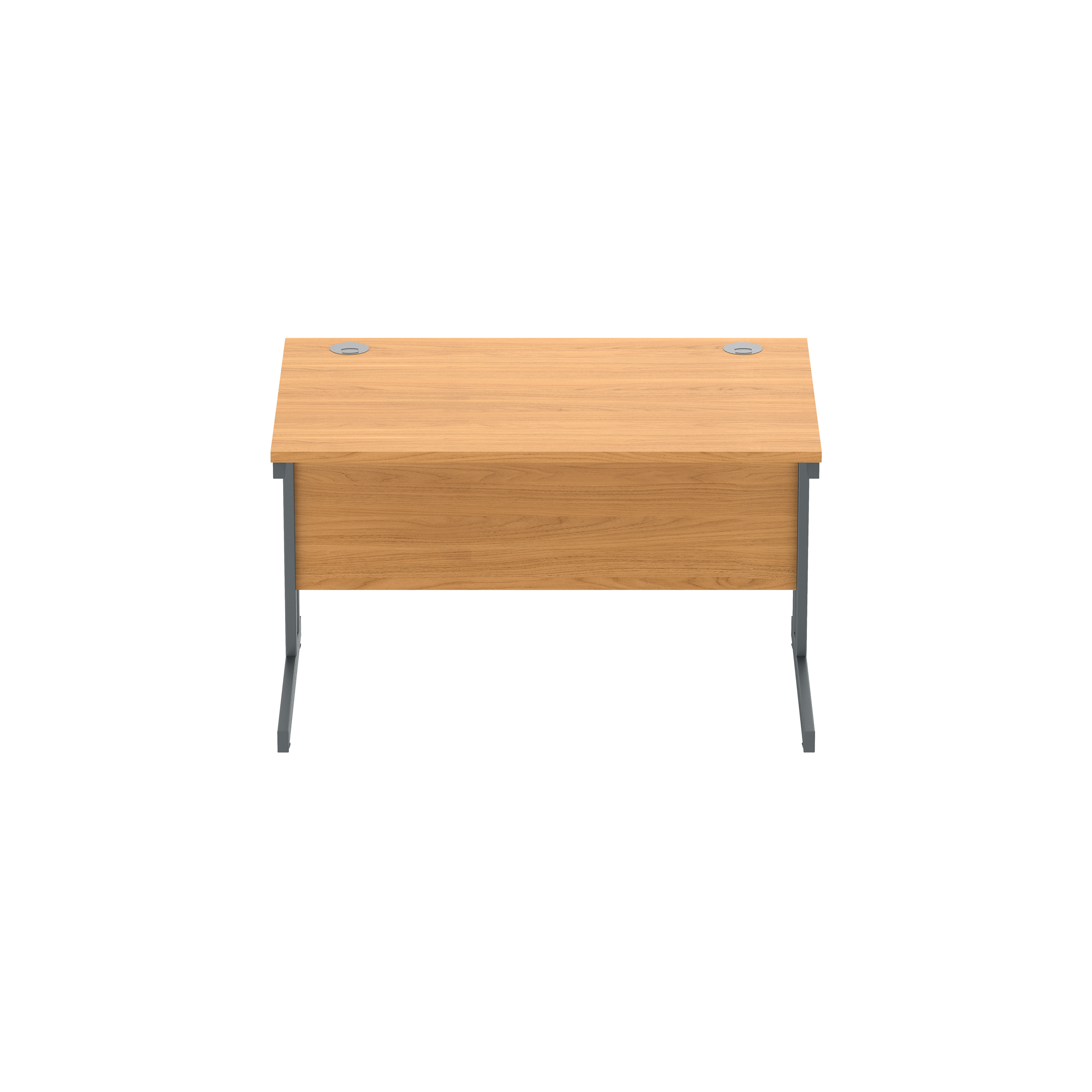 Office Rectangular Desk with Steel Double Upright Cantilever Frame (FSC) | 1200X800 | Norwegian Beech/Graphite thumbnail 3