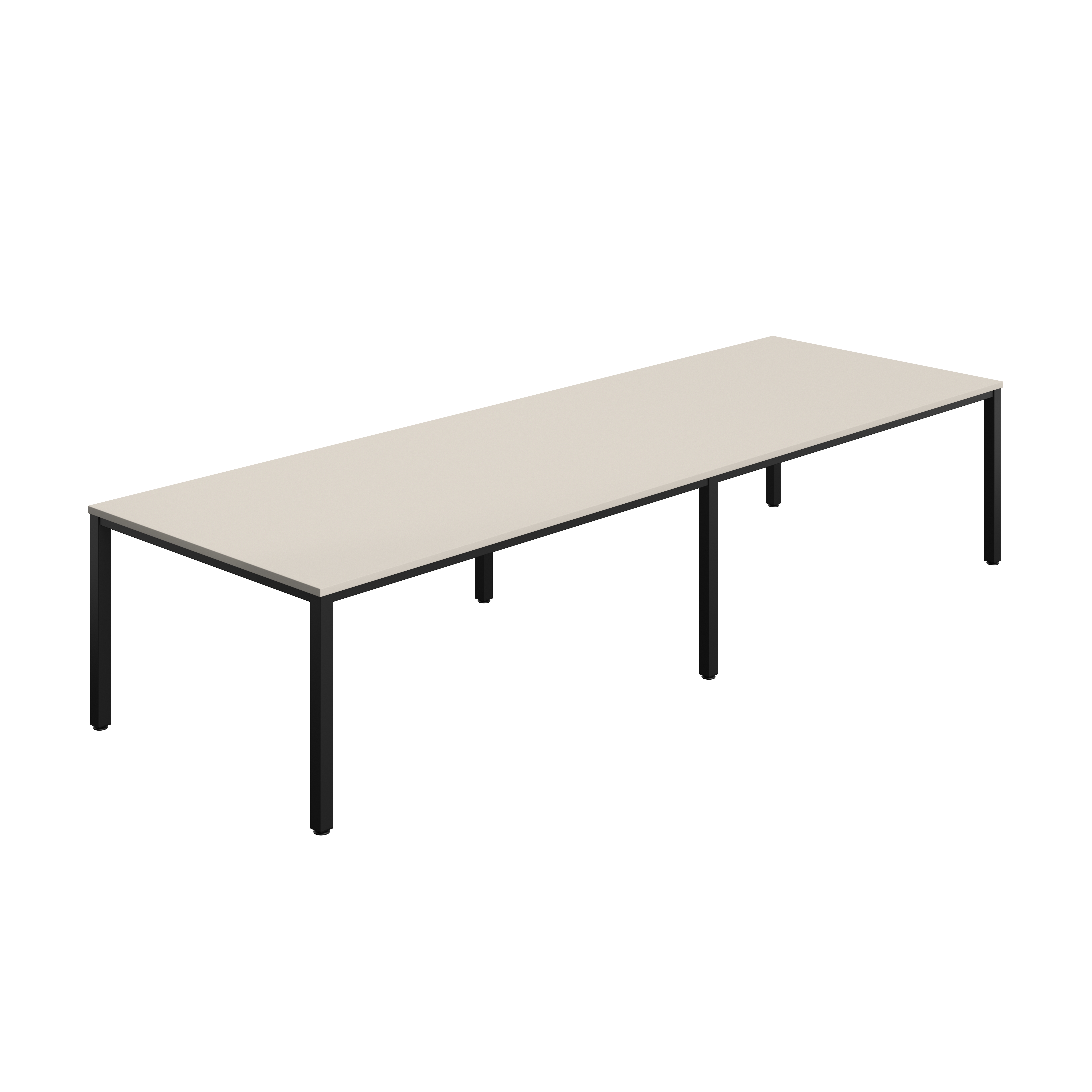 Fraction Infinity Rectangular Meeting Table (FSC) | 3600 X 1200 | Grey/Black