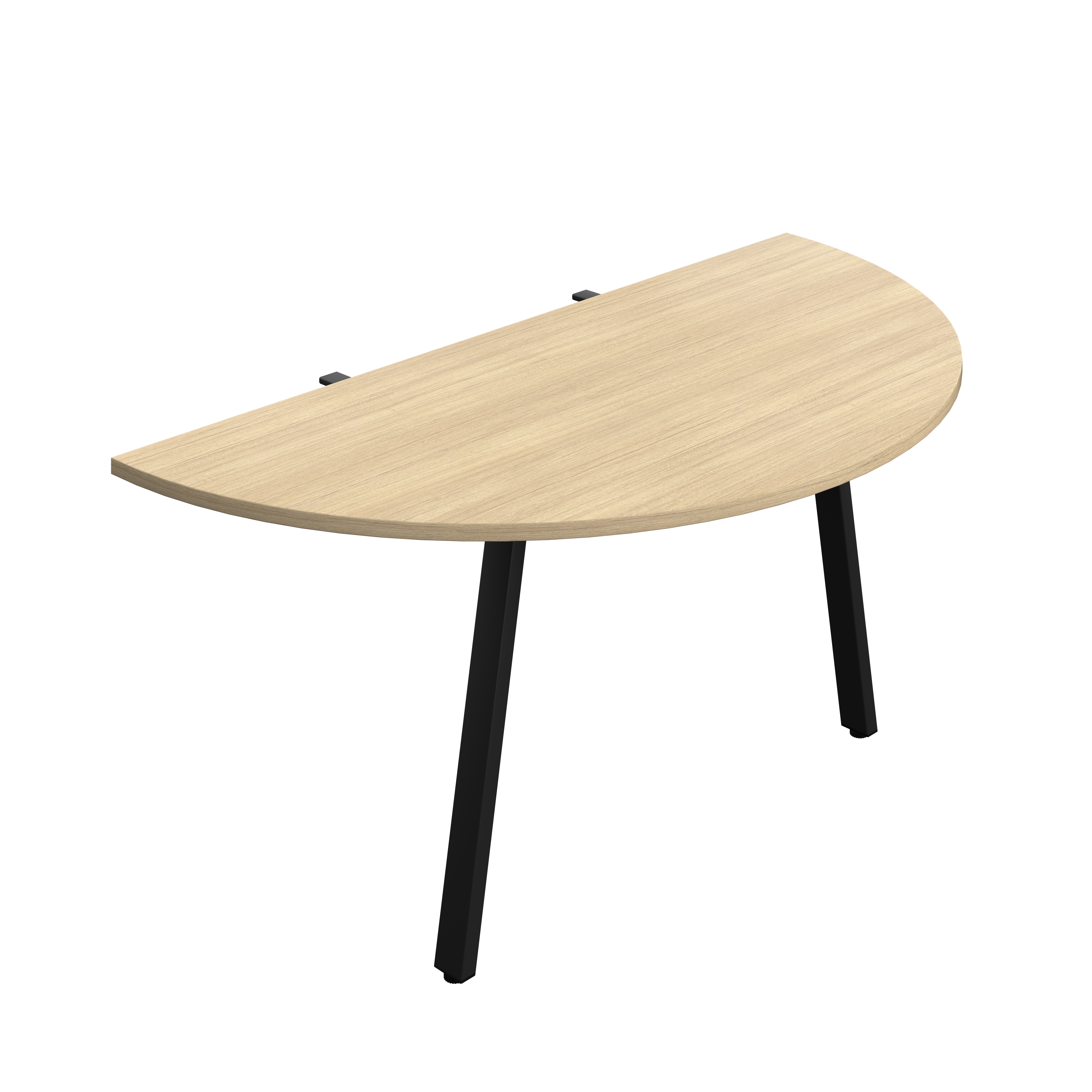 Synergy Screen Depth D-End Single Person Bench : A-Frame Leg : 1600 | 800 | Nova Oak/Black