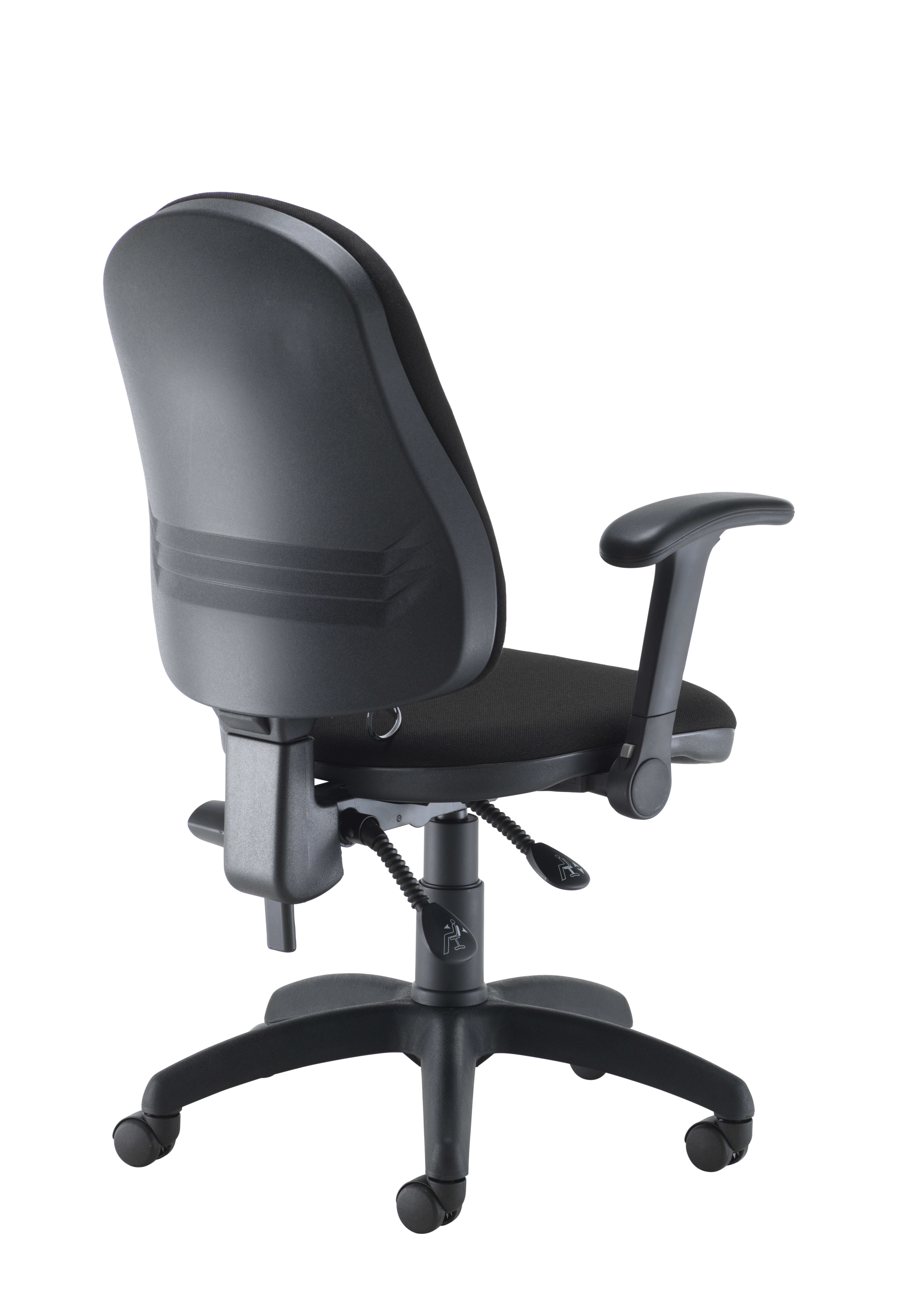 Calypso Ergo 2 Lever Office Chair with Lumbar Pump | Folding Arms | Black thumbnail 4