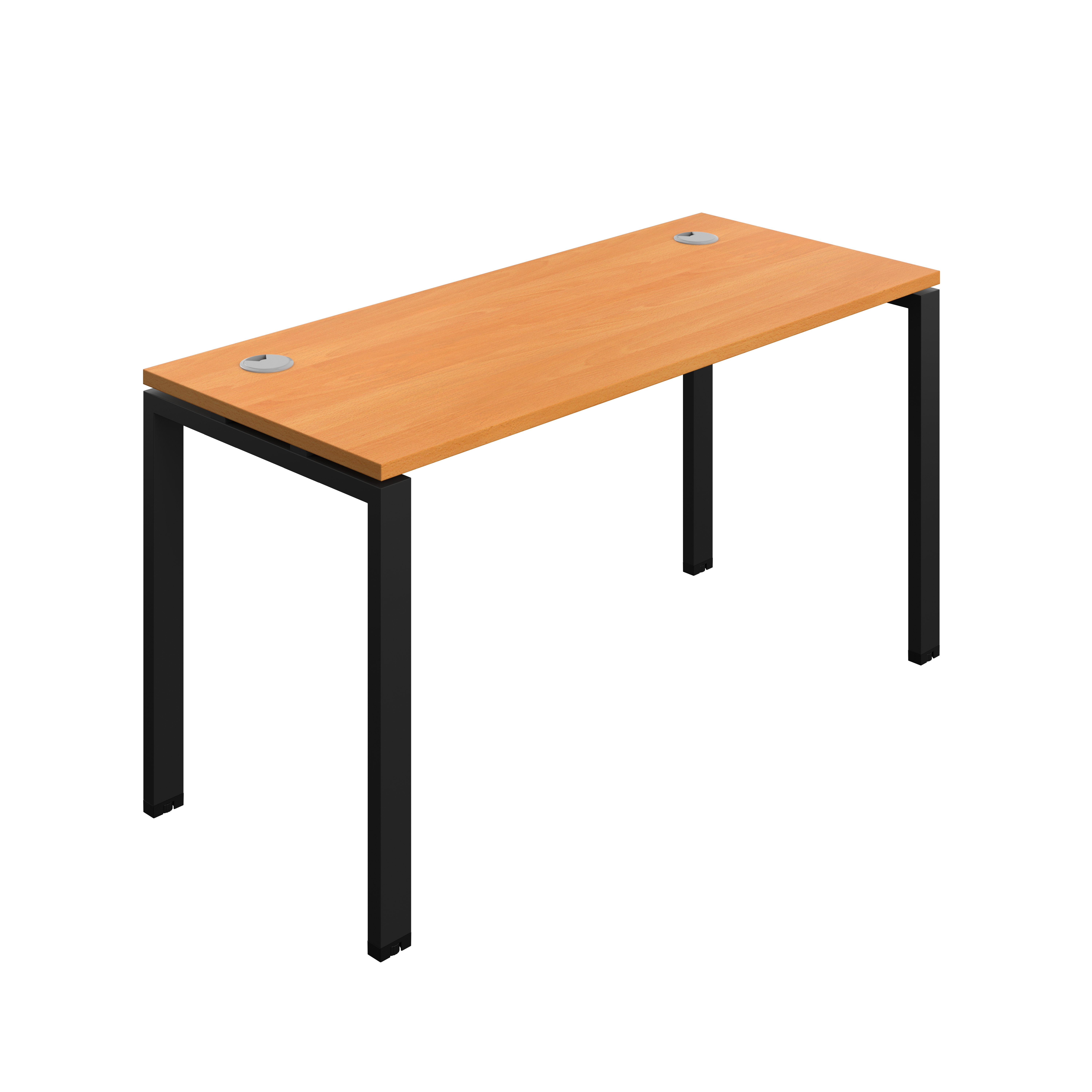 Synergy Bench with Cable Ports: 1 Person (FSC) : Goal Post Leg : 1400 | 700 | Beech/Black