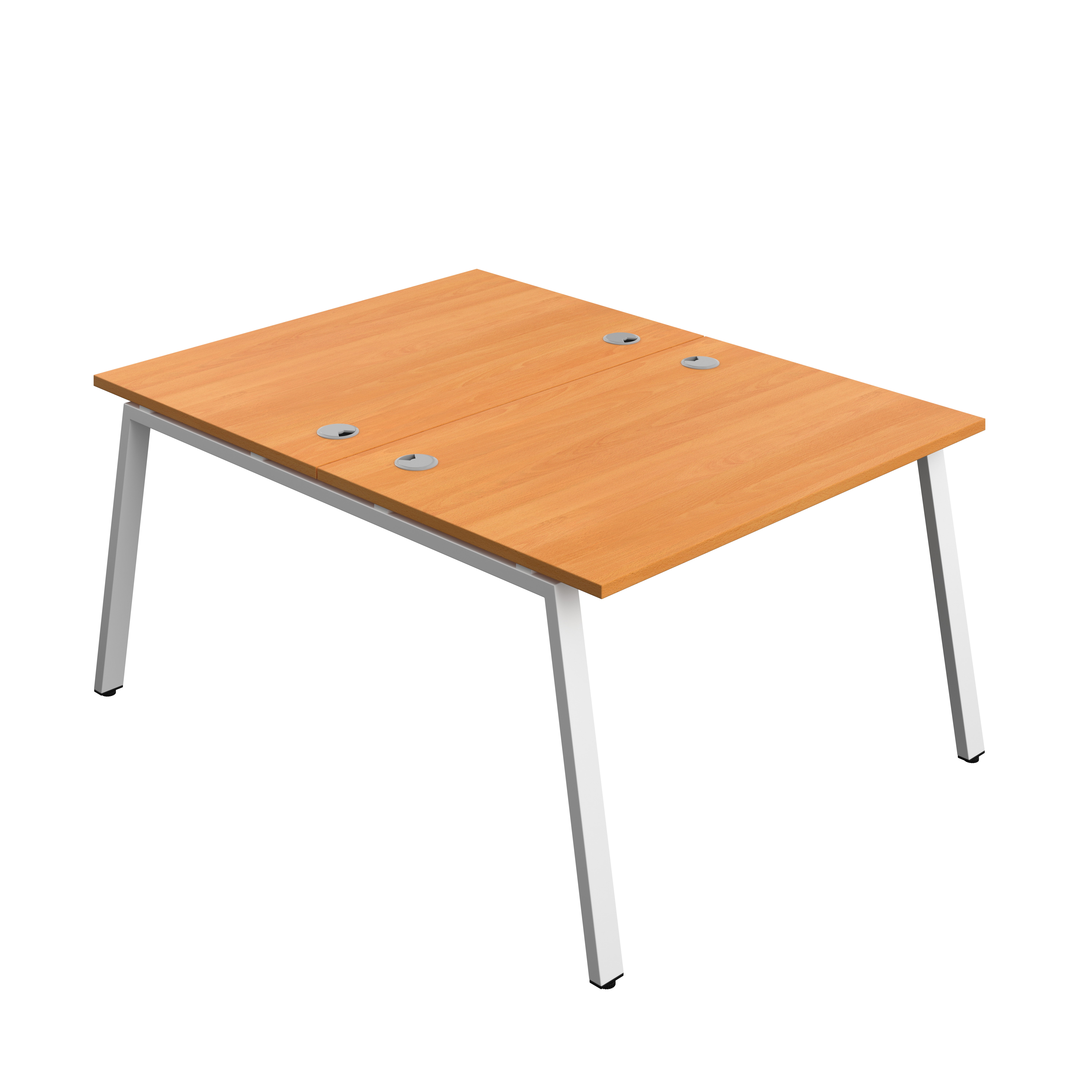 Synergy Bench with Cable Ports: 2 Person (FSC) : A-Frame Leg : 1200 | 800 | Beech/White