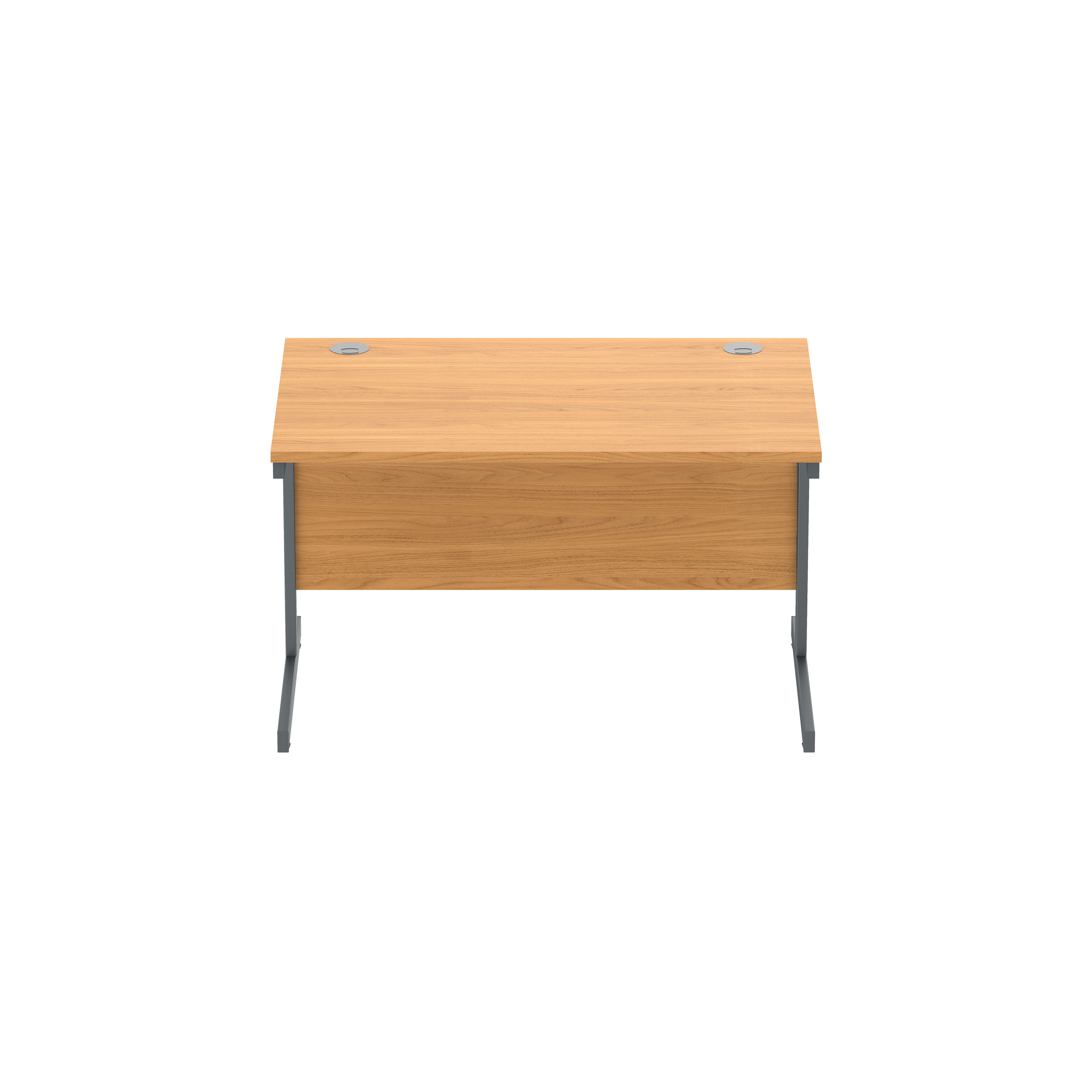 Office Rectangular Desk with Steel Single Upright Cantilever Frame (FSC) | 1200X800 | Norwegian Beech/Graphite thumbnail 3