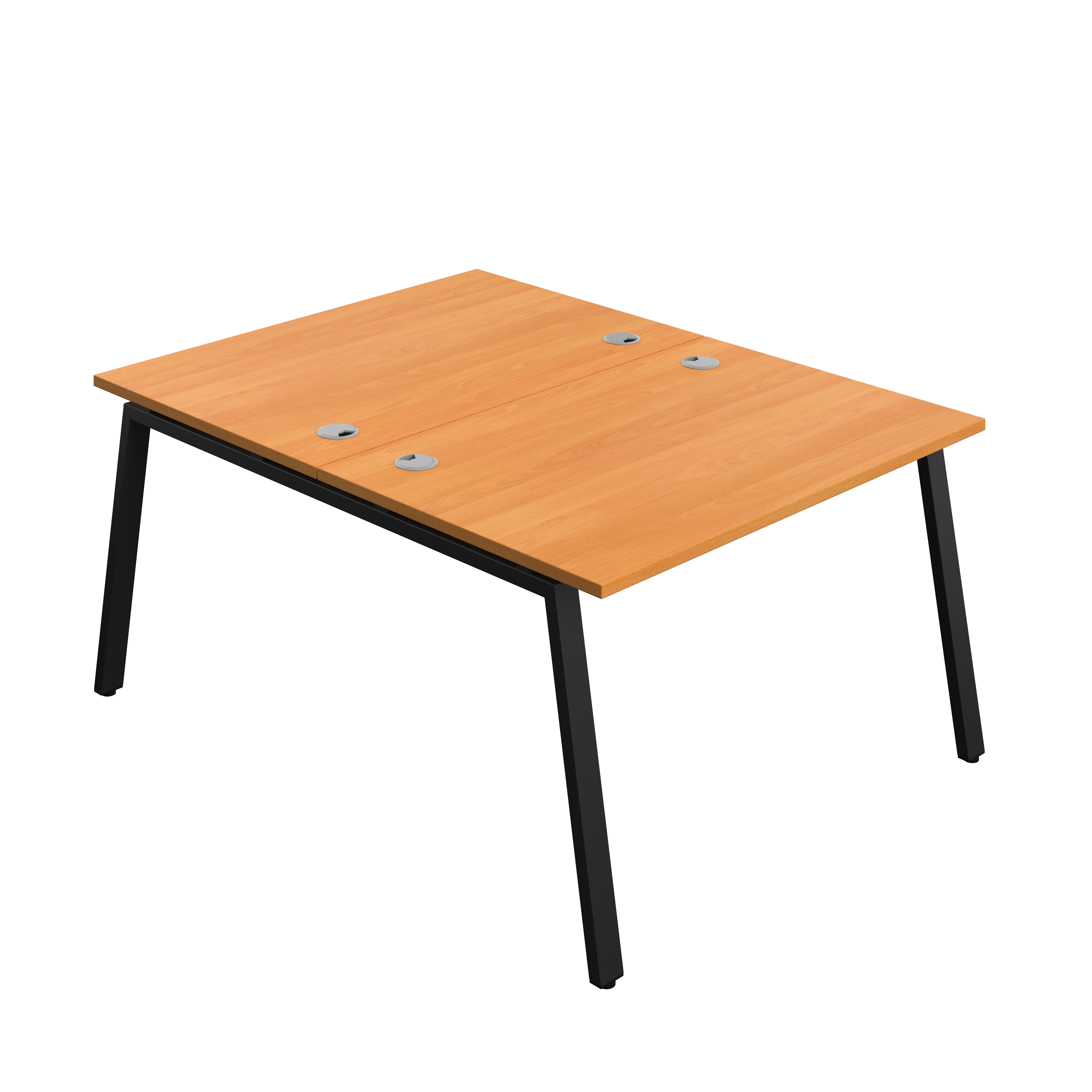 Synergy Bench with Cable Ports: 2 Person (FSC) : A-Frame Leg : 1200 | 800 | Unlimited/Black