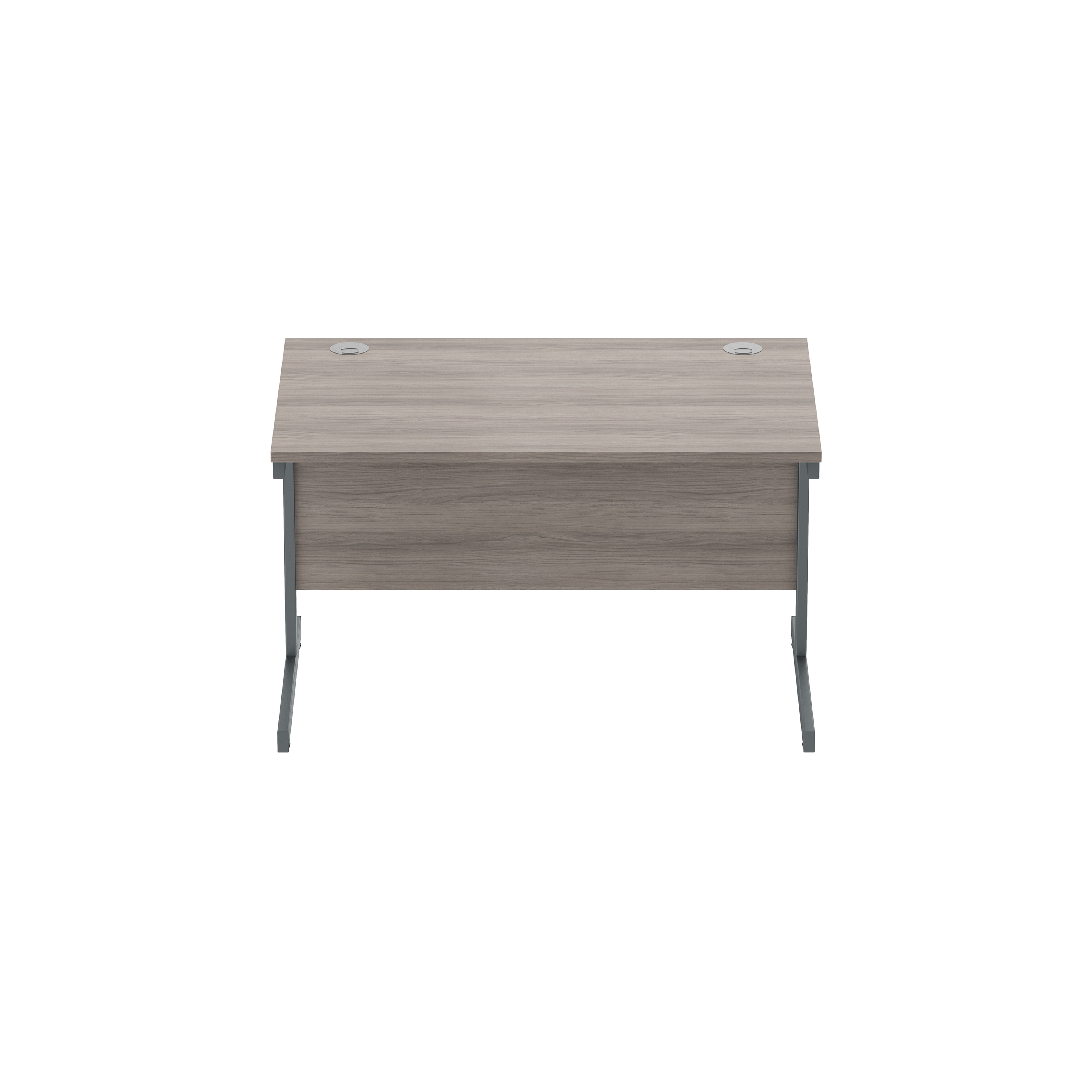 Office Rectangular Desk with Steel Single Upright Cantilever Frame (FSC) | 1200X800 | Alaskan Grey Oak/Graphite thumbnail 3
