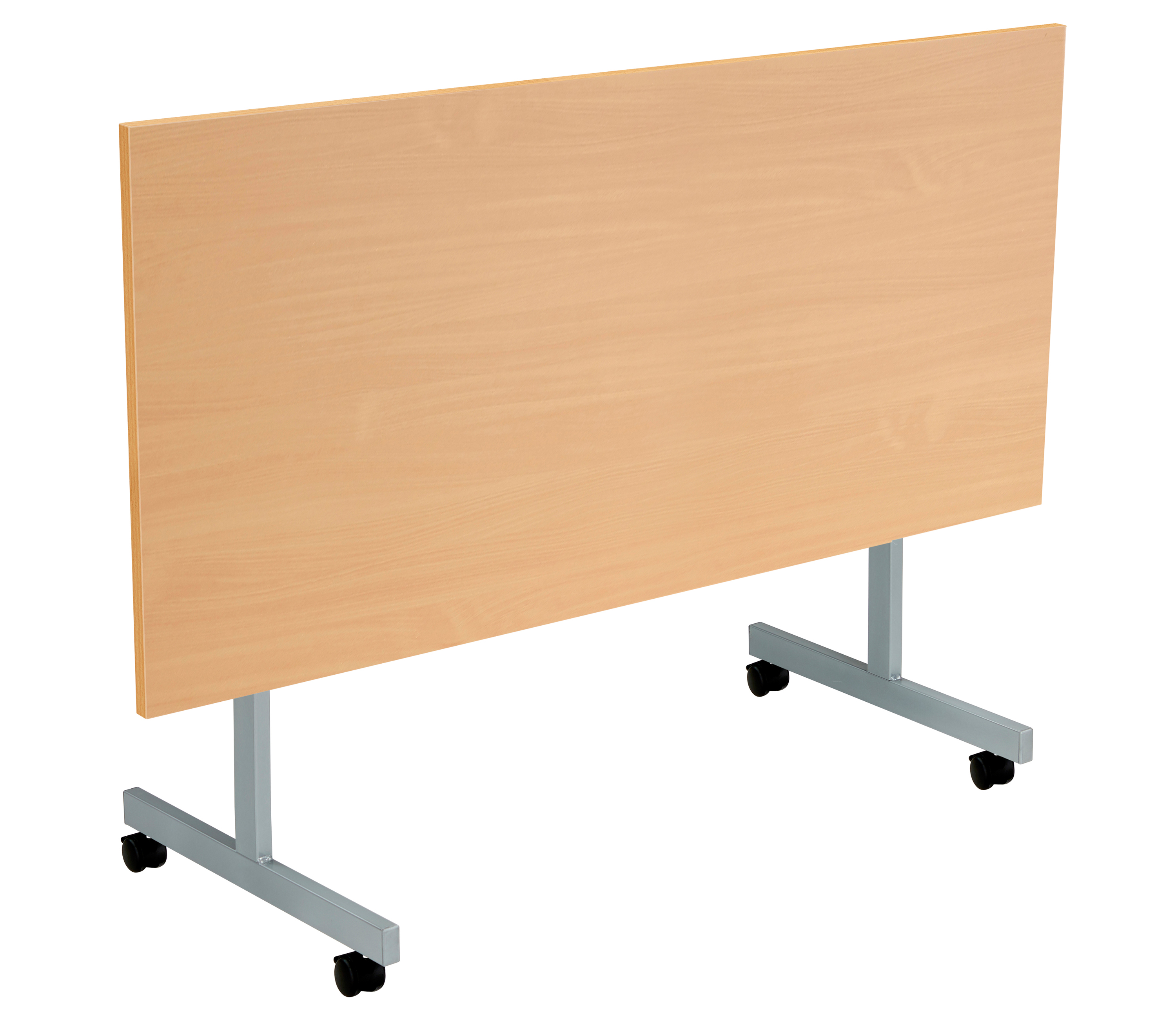 One Eighty Rectangular Tilting Table (FSC) | 1600 X 800 | Beech/Silver thumbnail 2