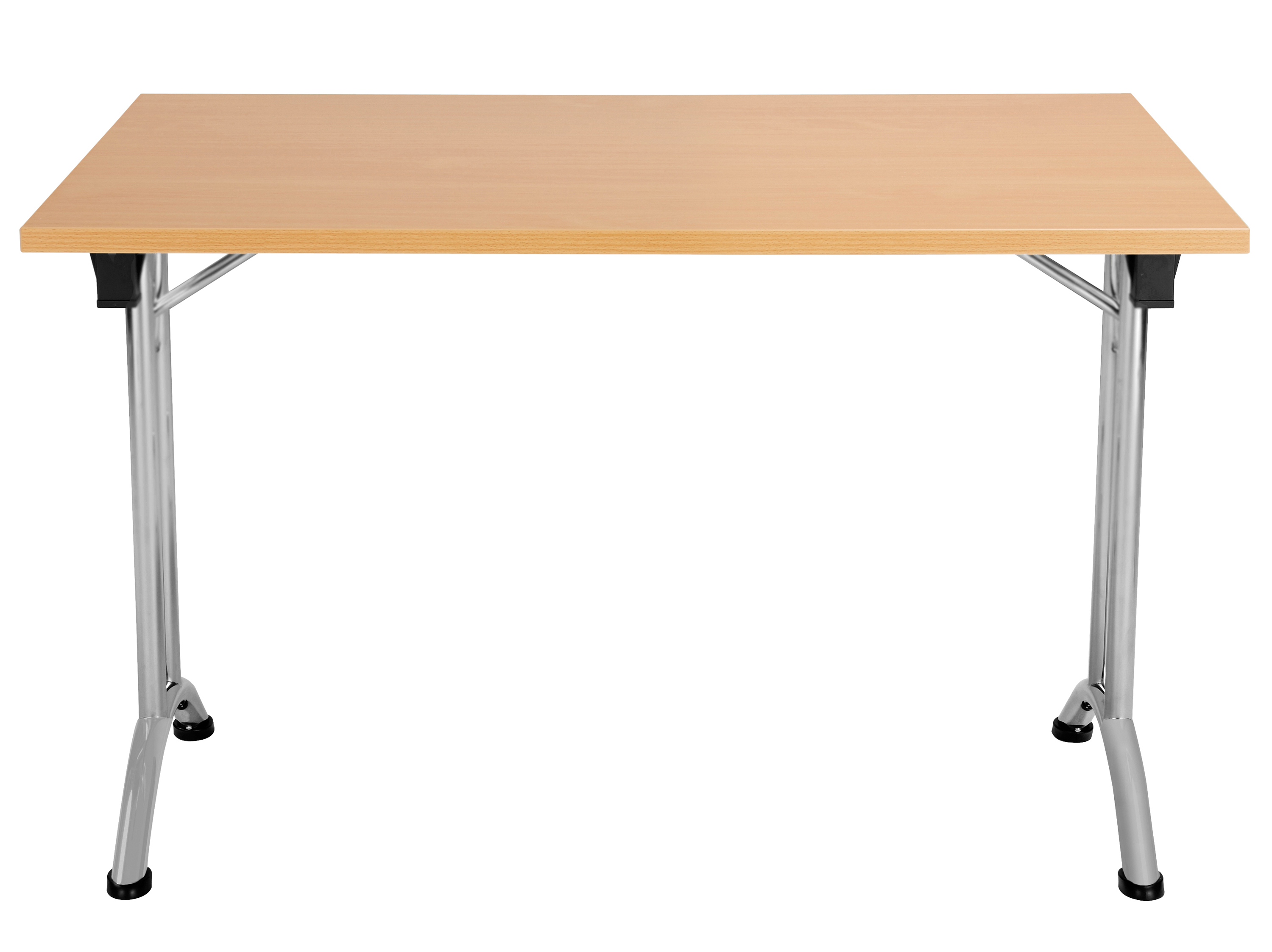 One Union Rectangular Folding Table (FSC) | 1200 X 800 | Beech/Silver thumbnail 2