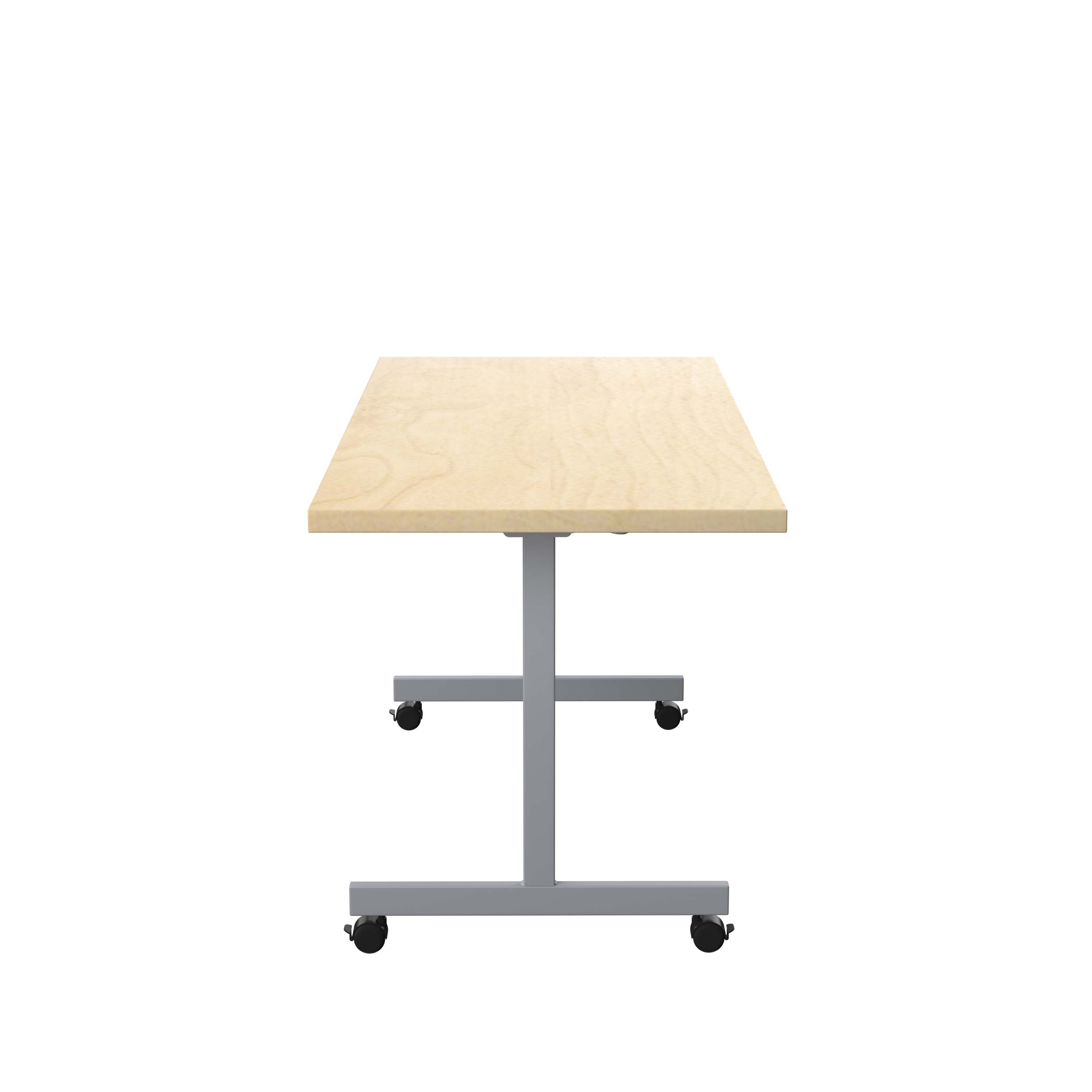 One Eighty Rectangular Tilting Table (FSC) | 1600 X 700 | Maple/Silver thumbnail 3