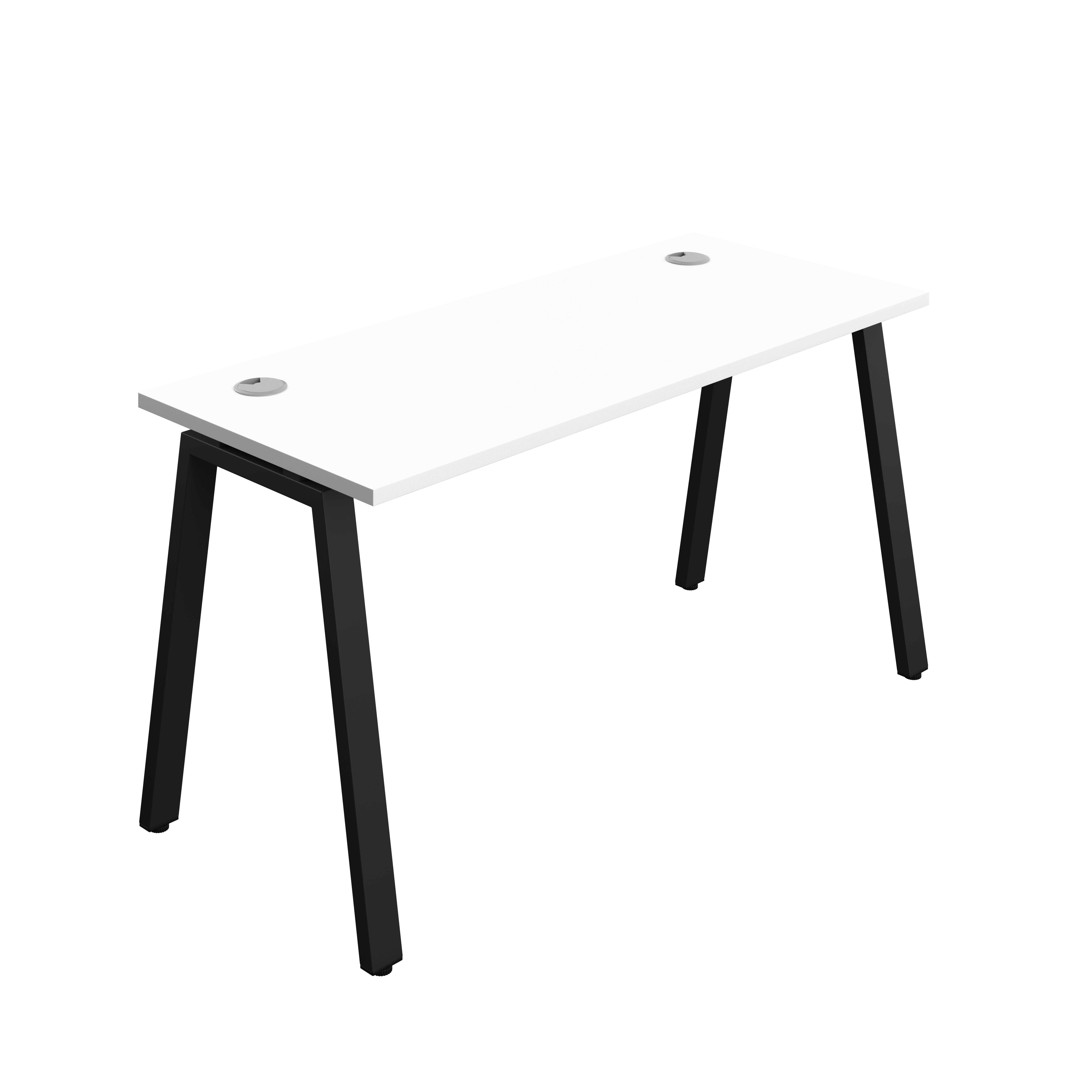 Synergy Bench with Cable Ports: 1 Person (FSC) : A-Frame Leg : 1400 | 600 | White/Black