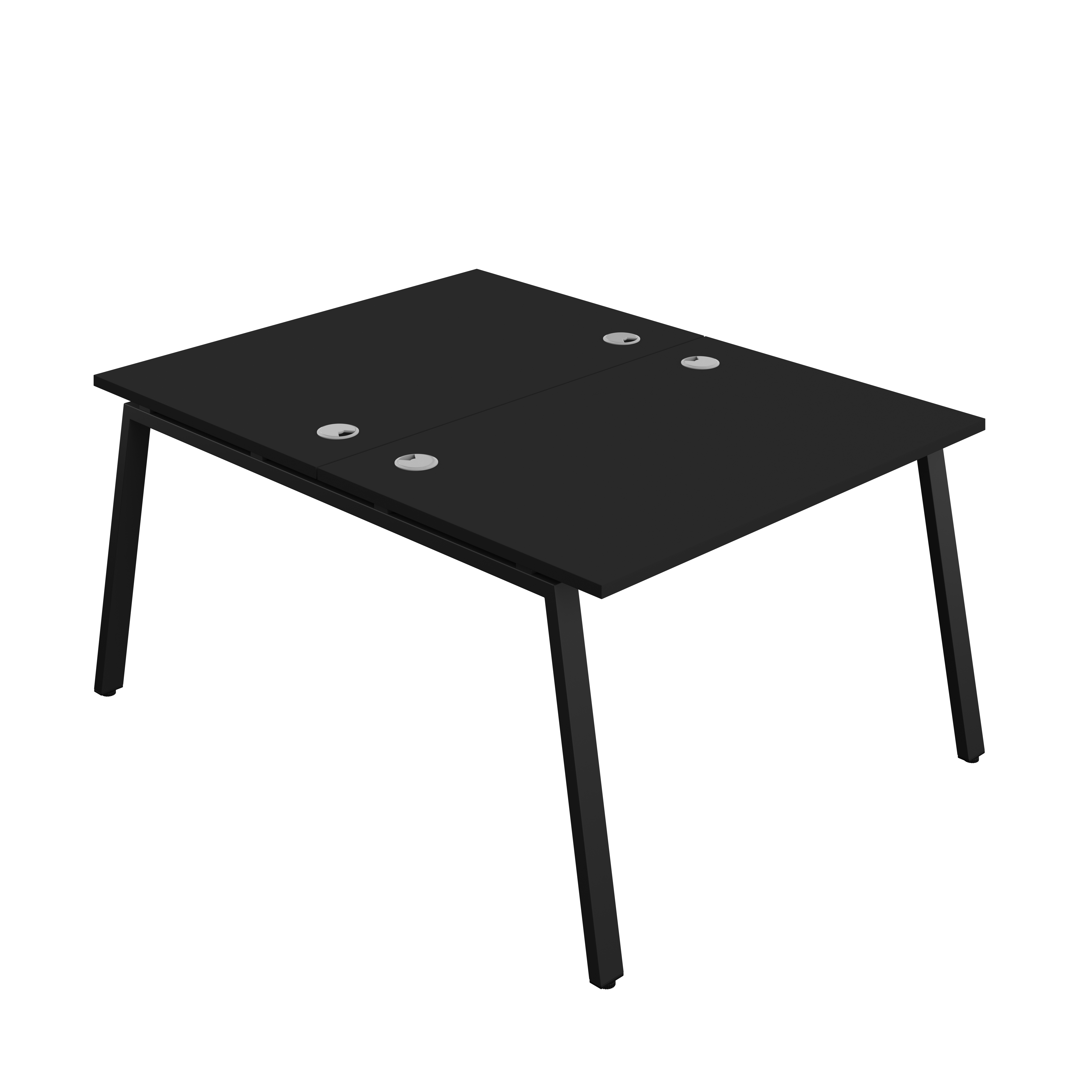 Synergy Bench with Cable Ports: 2 Person (FSC) : A-Frame Leg : 1200 | 800 | Black/Black