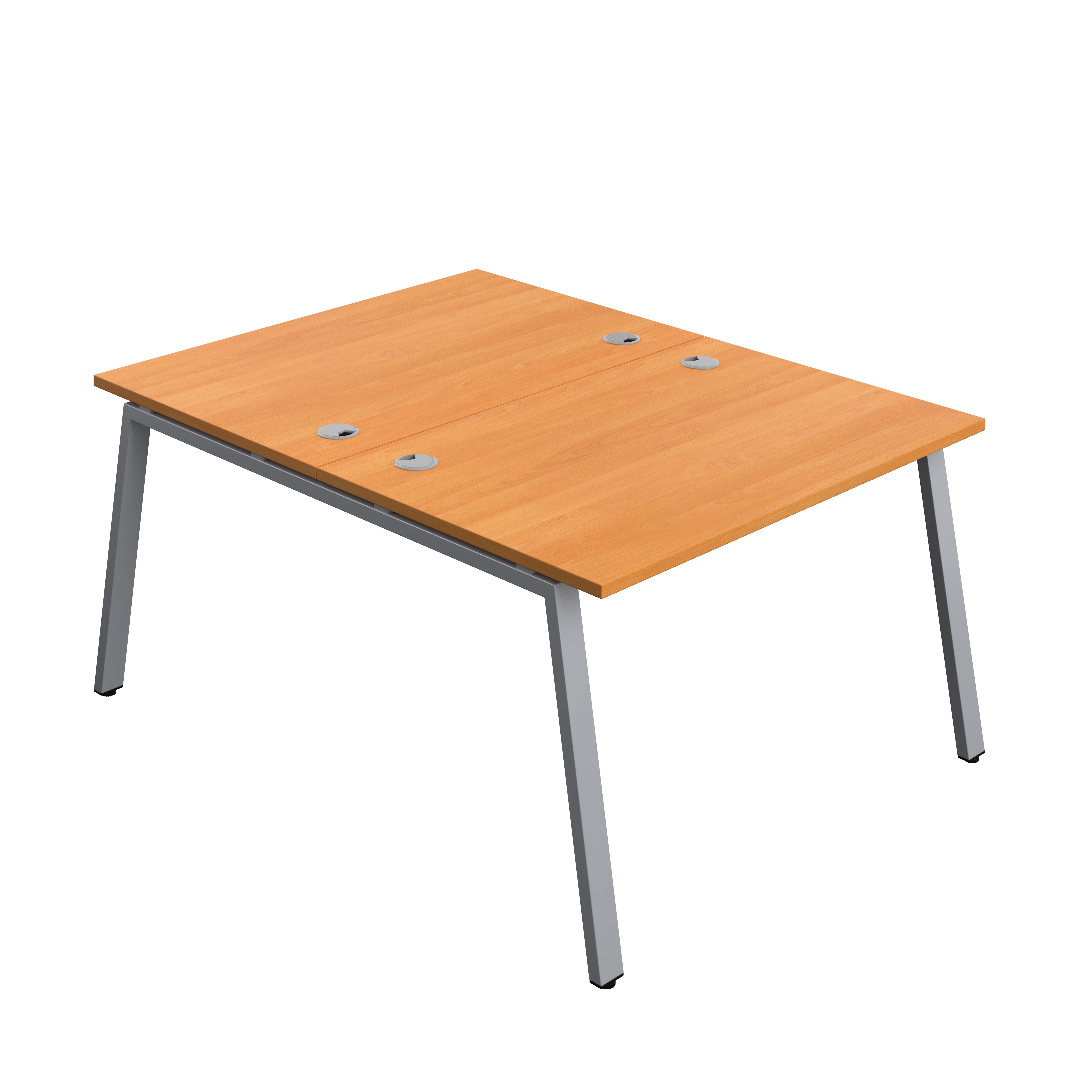 Synergy Bench with Cable Ports: 2 Person (FSC) : A-Frame Leg : 1200 | 800 | Unlimited/Silver