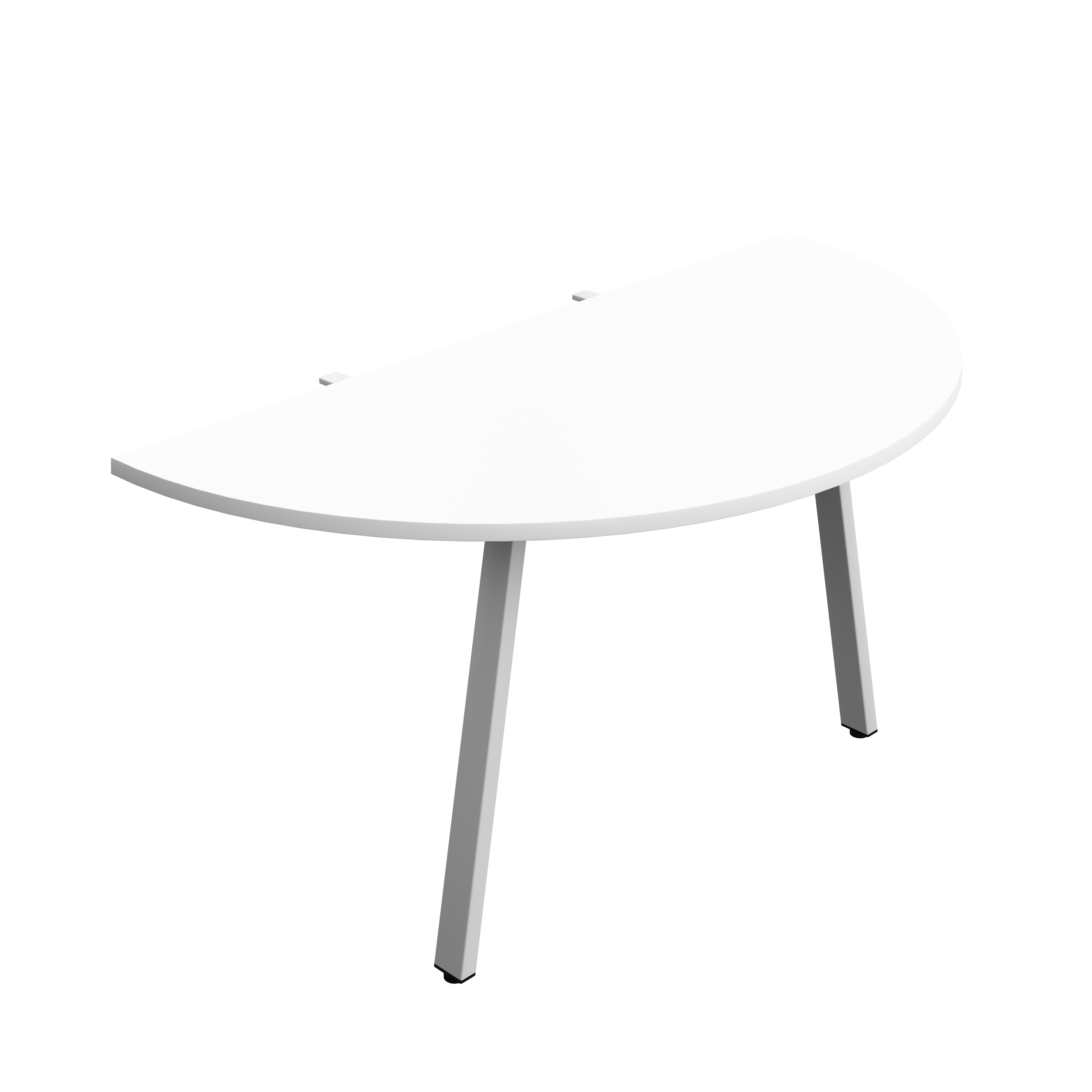 Synergy Screen Depth D-End Single Person Bench : A-Frame Leg : 1600 | 800 | White/Silver