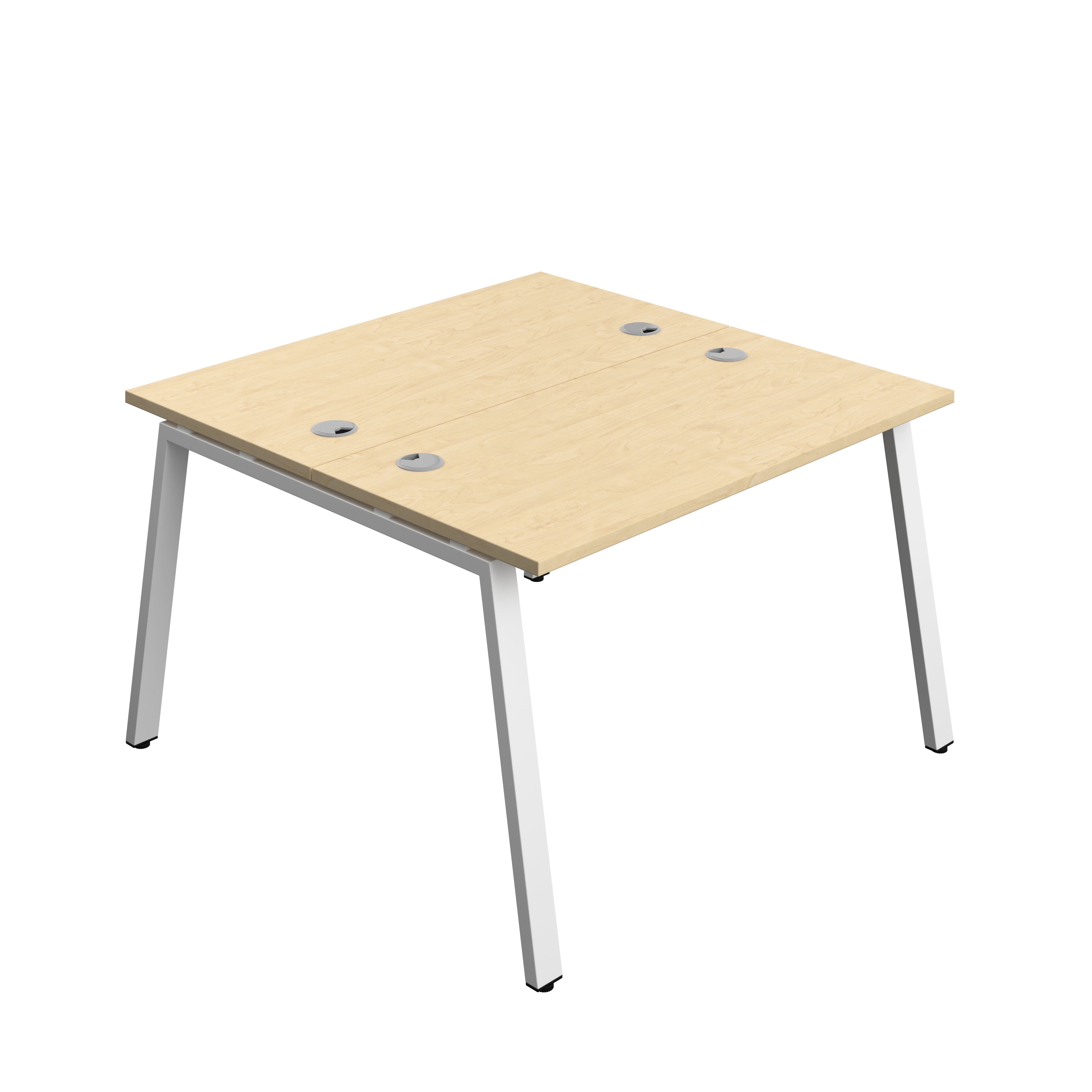 Synergy Bench with Cable Ports: 2 Person (FSC) : A-Frame Leg : 1200 | 600 | Maple/White