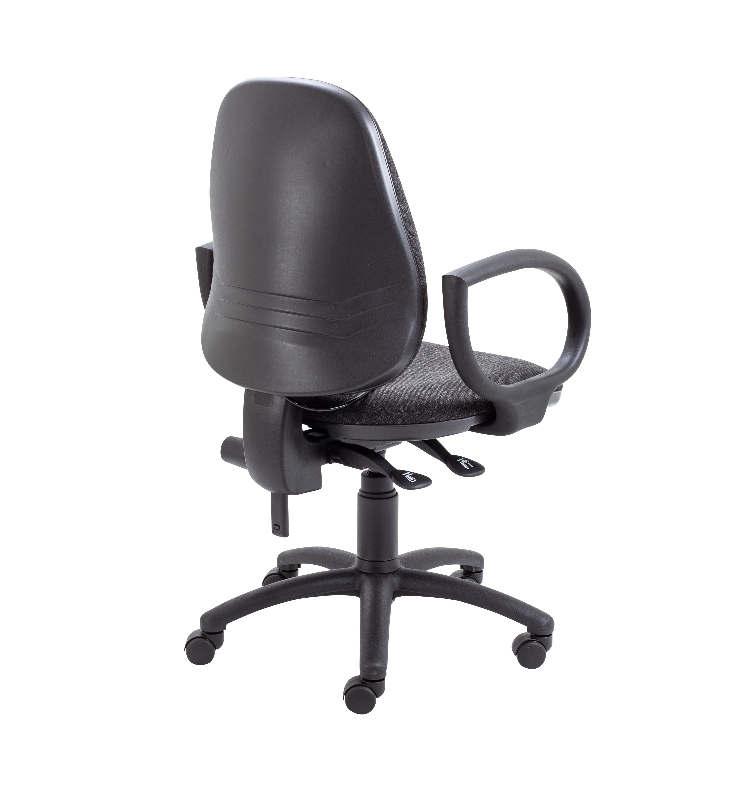 Calypso Ergo 2 Lever Office Chair with Lumbar Pump | Fixed Arms | Charcoal thumbnail 4