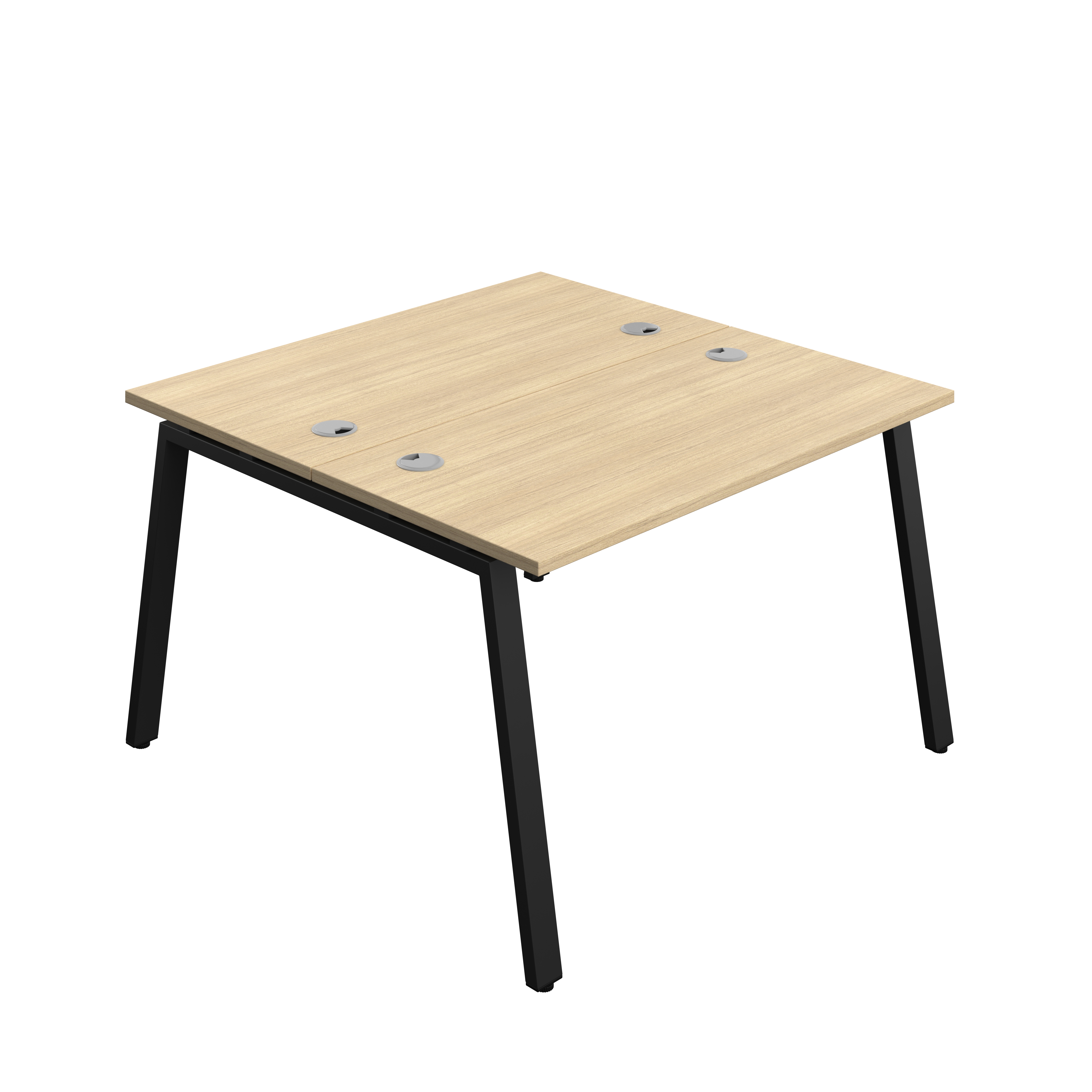 Synergy Bench with Cable Ports: 2 Person (FSC) : A-Frame Leg : 1200 | 600 | Nova Oak/Black