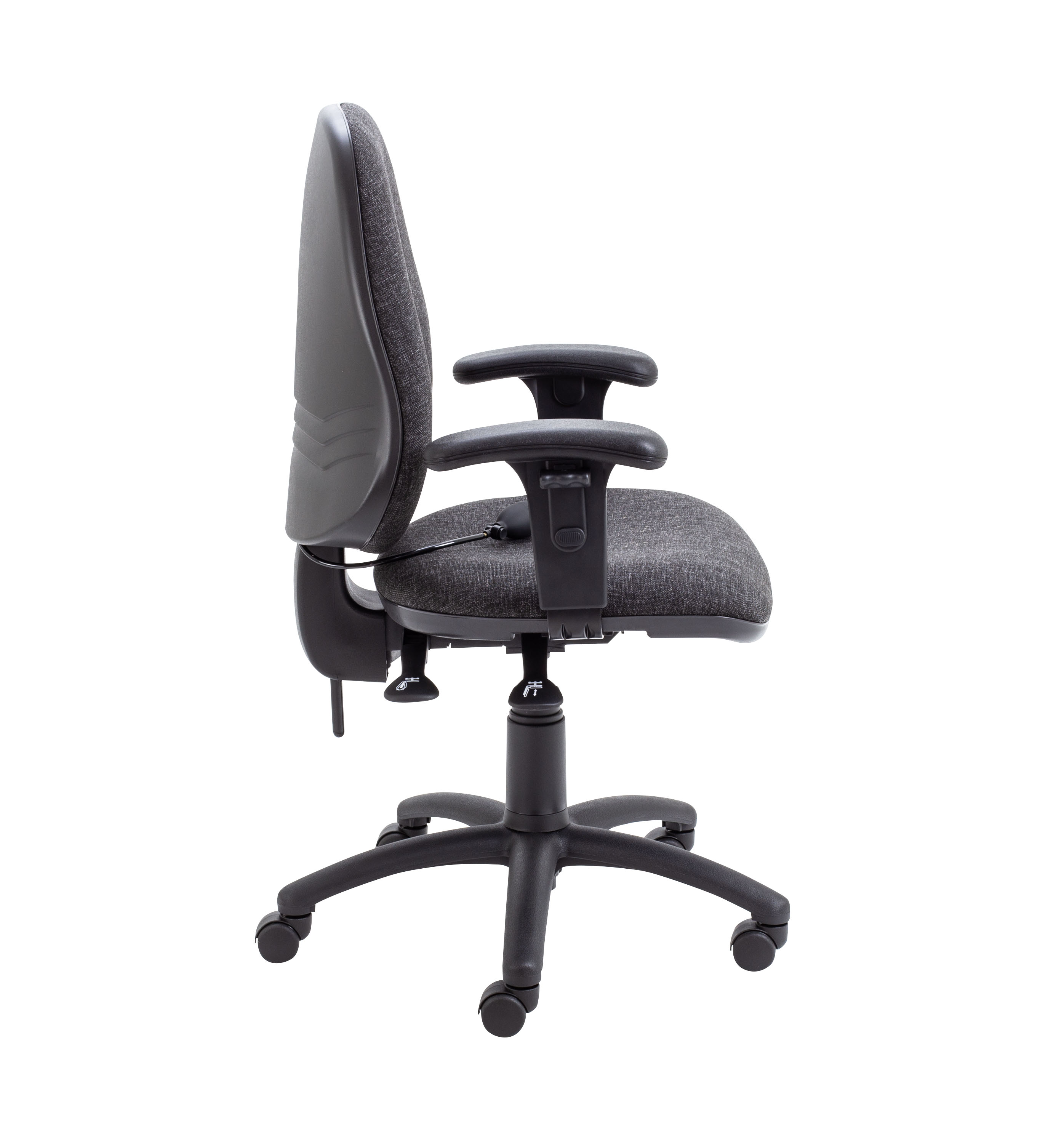 Calypso Ergo 2 Lever Office Chair with Lumbar Pump | Adjustable Arms | Charcoal thumbnail 3