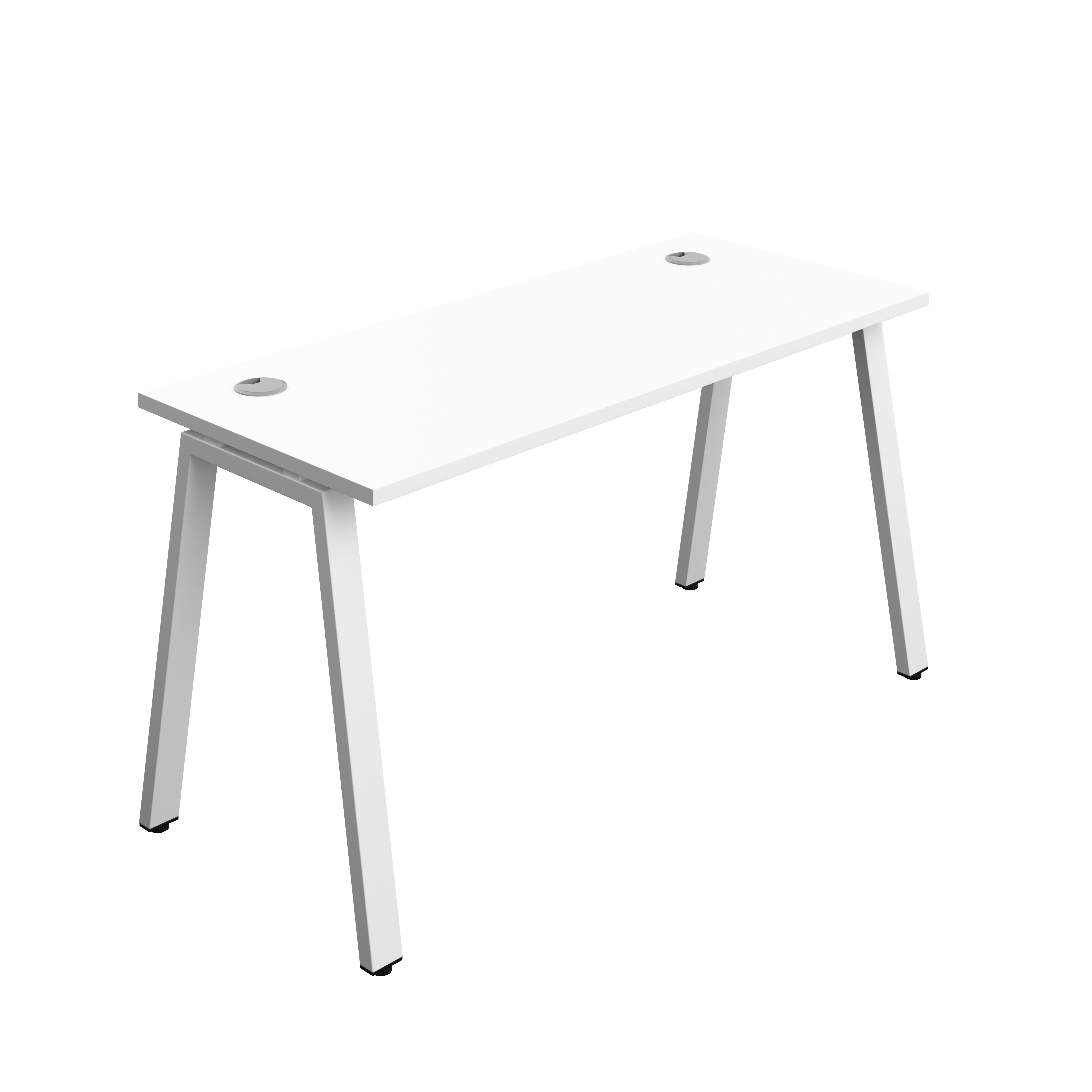 Synergy Bench with Cable Ports: 1 Person (FSC) : A-Frame Leg : 1400 | 600 | White/White